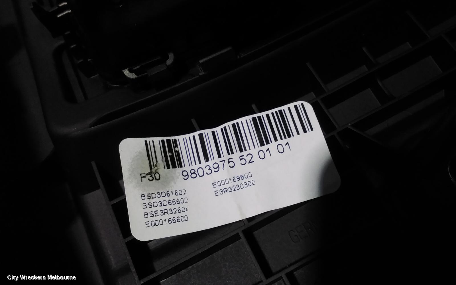 BMW 3 SERIES, F30, 02/2012 - 12/2019, CONSOL AIRVENT: 79382
