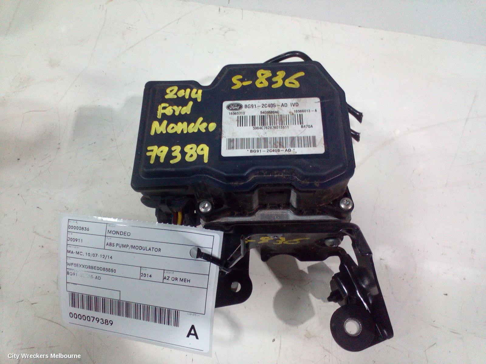 FORD MONDEO ABS PUMP/MODULATOR, MA-MC, 10/2007 - 12/2014
