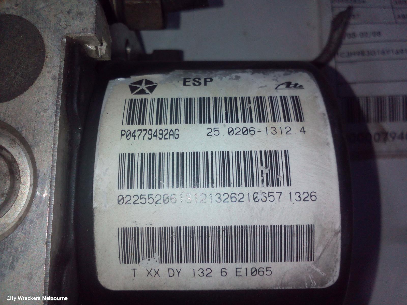 CHRYSLER 300C ABS PUMP/MODULATOR, P/N P04779492AD, 11/2005 - 12/2011