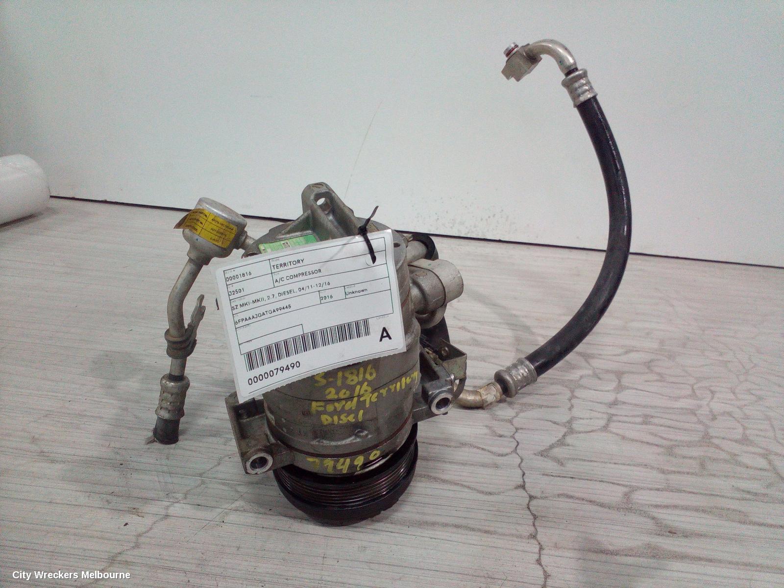 FORD TERRITORY A/C COMPRESSOR, SZ MKI-MKII, 2.7, DIESEL, 04/2011 - 12/2016