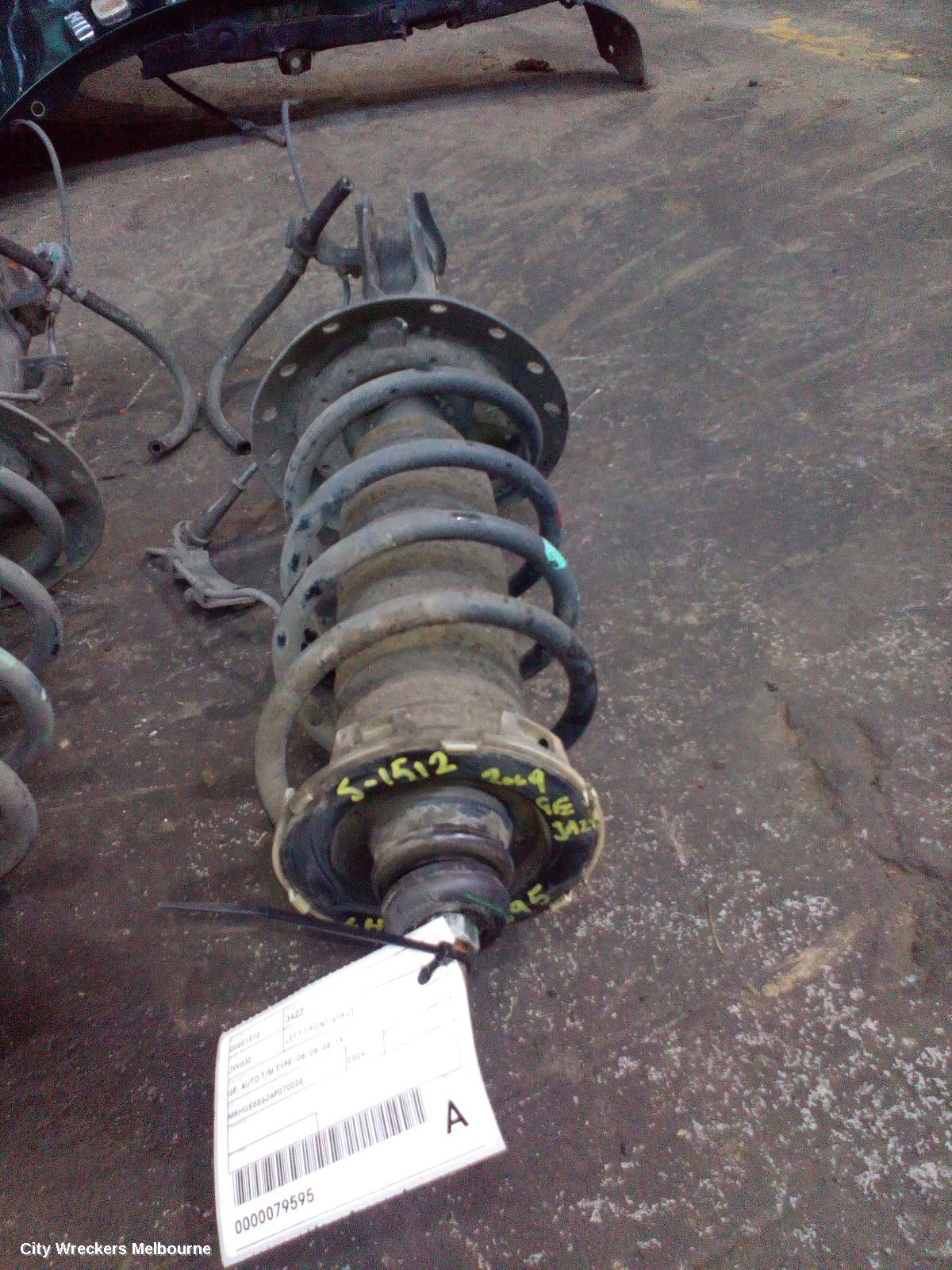 HONDA JAZZ LEFT FRONT STRUT, GE, AUTO T/M TYPE, 08/2008 - 06/2014