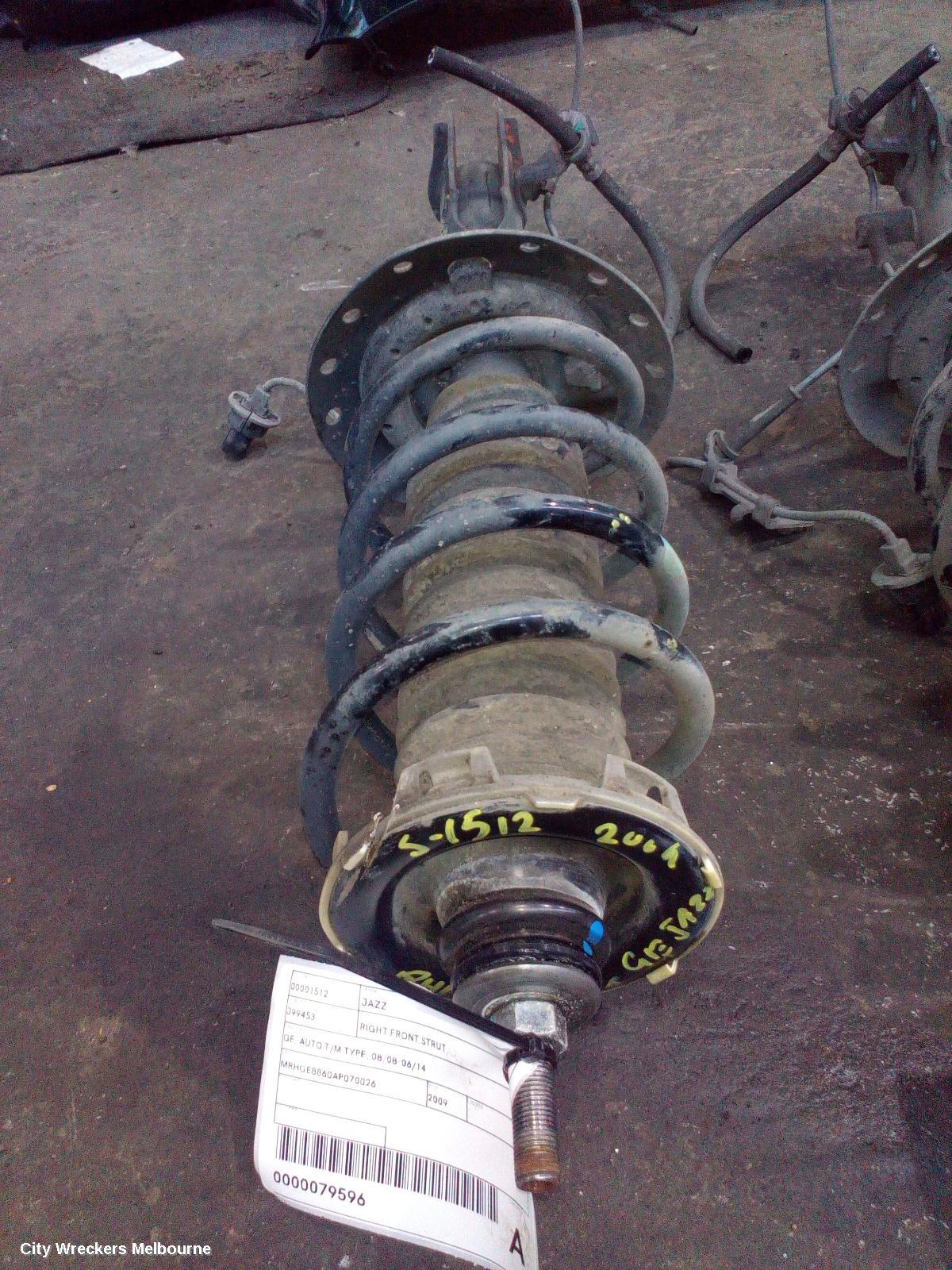 HONDA JAZZ RIGHT FRONT STRUT, GE, AUTO T/M TYPE, 08/2008 - 06/2014