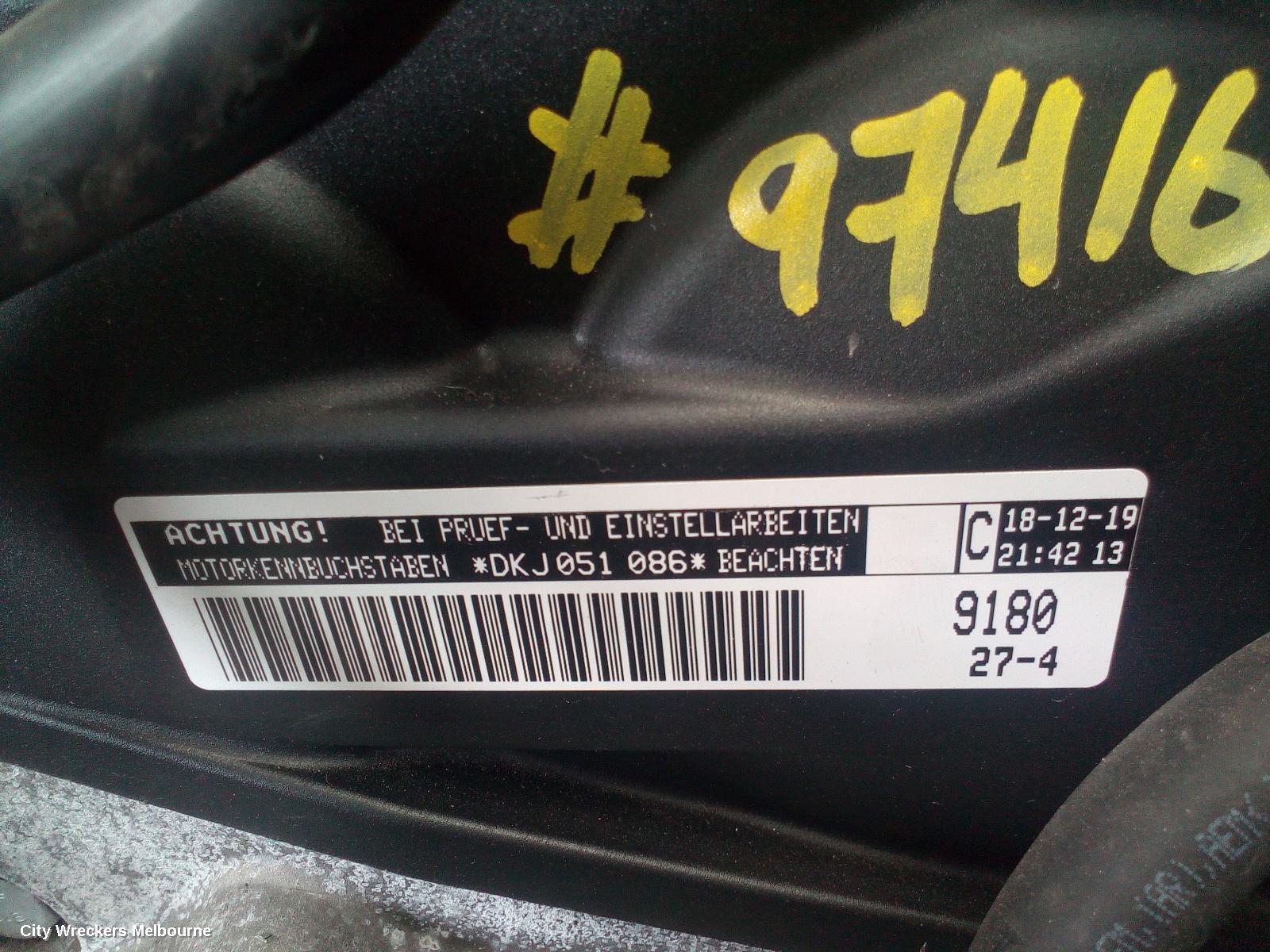 VOLKSWAGEN T-CROSS ENGINE, PETROL, 1.0, TURBO, DKJA CODE, C1, 01/2020 - 03/2024