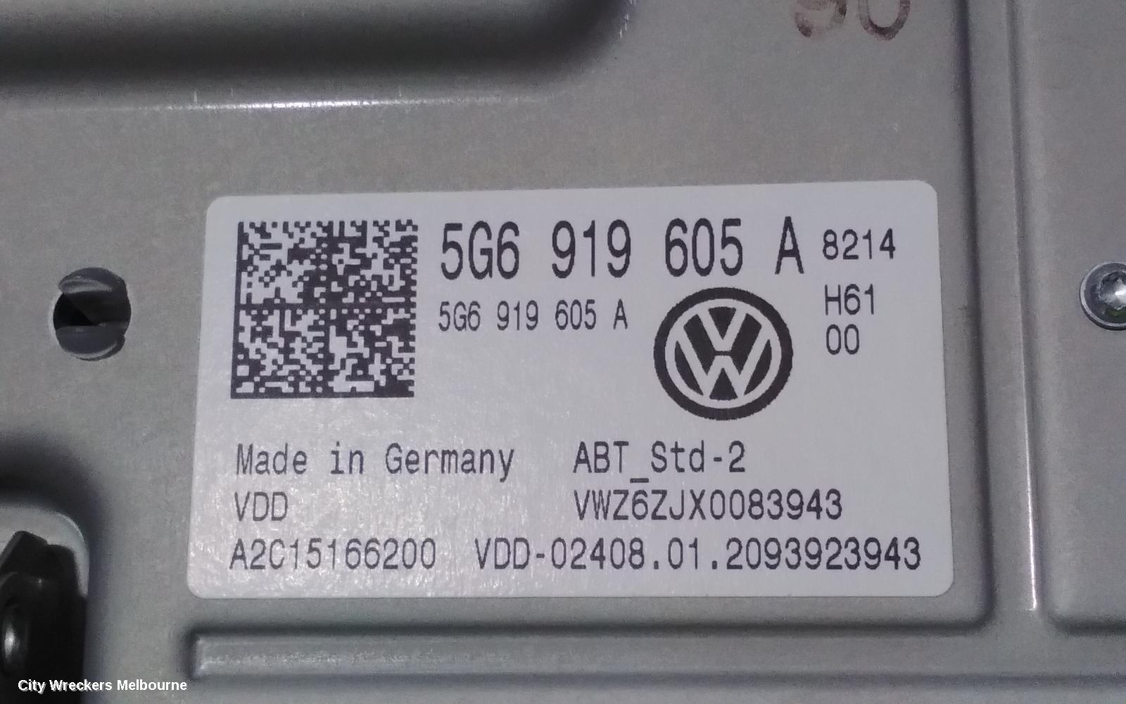 VOLKSWAGEN T-CROSS RADIO/CD/DVD/SAT/TV, DISPLAY UNIT, COMPOSITION MEDIA, 8IN TOUCHSCREEN, NON SAT NAV TYPE, C1, 01/2020 ONWARDS