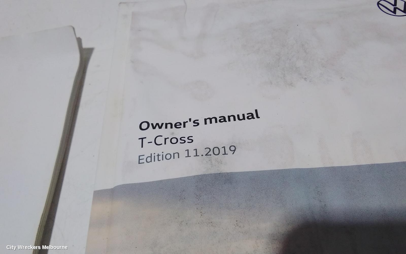 VOLKSWAGEN T-CROSS OWNERS HANDBOOK, C1, 01/2020 ONWARDS