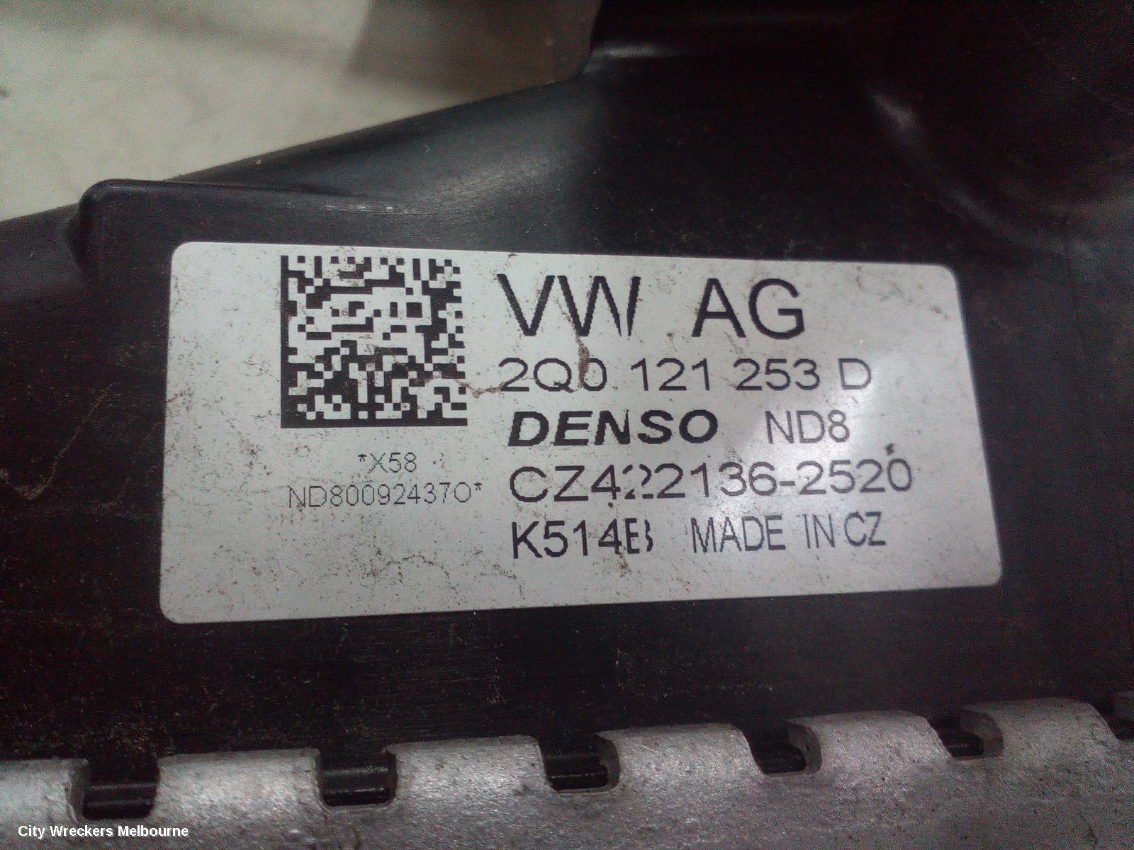 VOLKSWAGEN T-CROSS RADIATOR, PRIMARY RADIATOR (CLOSEST TO ENGINE), AUTO, 1.0, PETROL, C1, 01/2020 ONWARDS