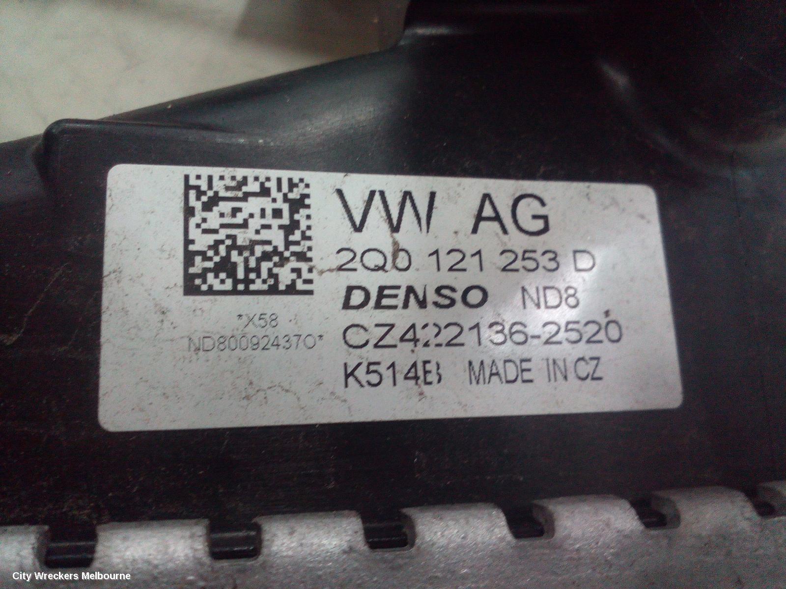 VOLKSWAGEN T-CROSS RADIATOR, PRIMARY RADIATOR (CLOSEST TO ENGINE), AUTO, 1.0, PETROL, C1, 01/2020 ONWARDS