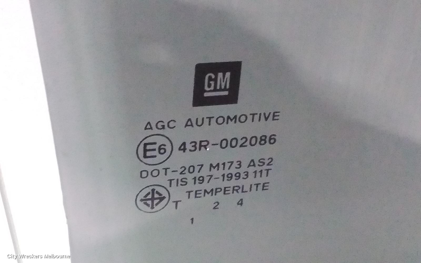 HOLDEN COLORADO RIGHT FRONT DOOR WINDOW, RG, 06/2012 - 12/2020