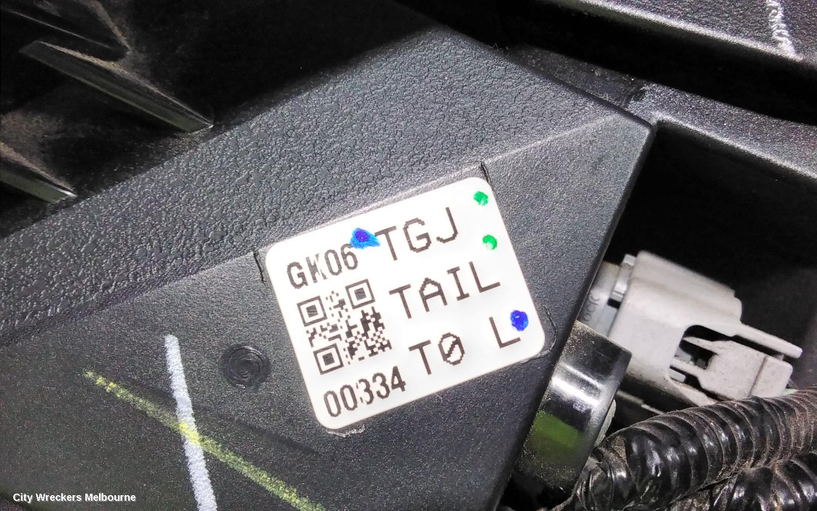 HONDA CIVIC LEFT TAILLIGHT, IN BODY, HATCH, 10TH GEN, LED TYPE, 02/2017 - 08/2021