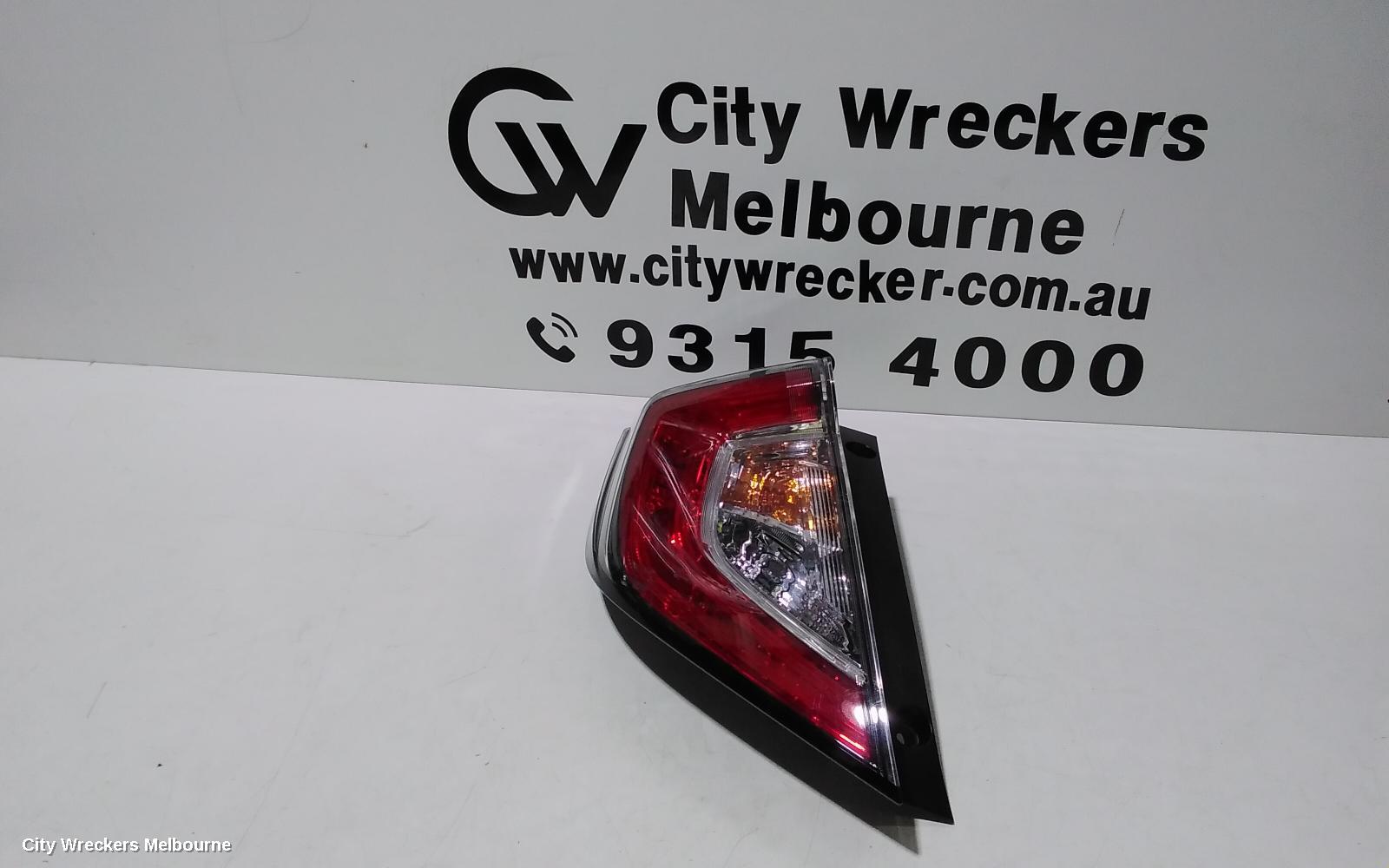 HONDA CIVIC LEFT TAILLIGHT, IN BODY, HATCH, 10TH GEN, LED TYPE, 02/2017 - 08/2021