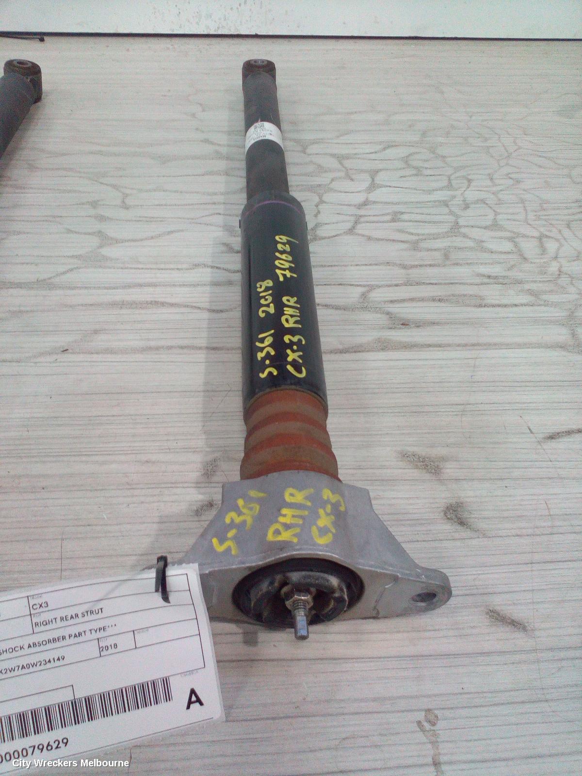 MAZDA CX3 RIGHT REAR STRUT, ***USE SHOCK ABSORBER PART TYPE***
