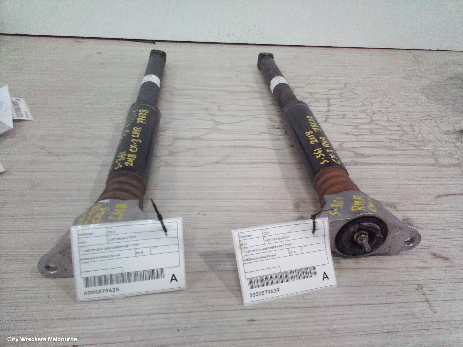 MAZDA CX3 RIGHT REAR STRUT, ***USE SHOCK ABSORBER PART TYPE***
