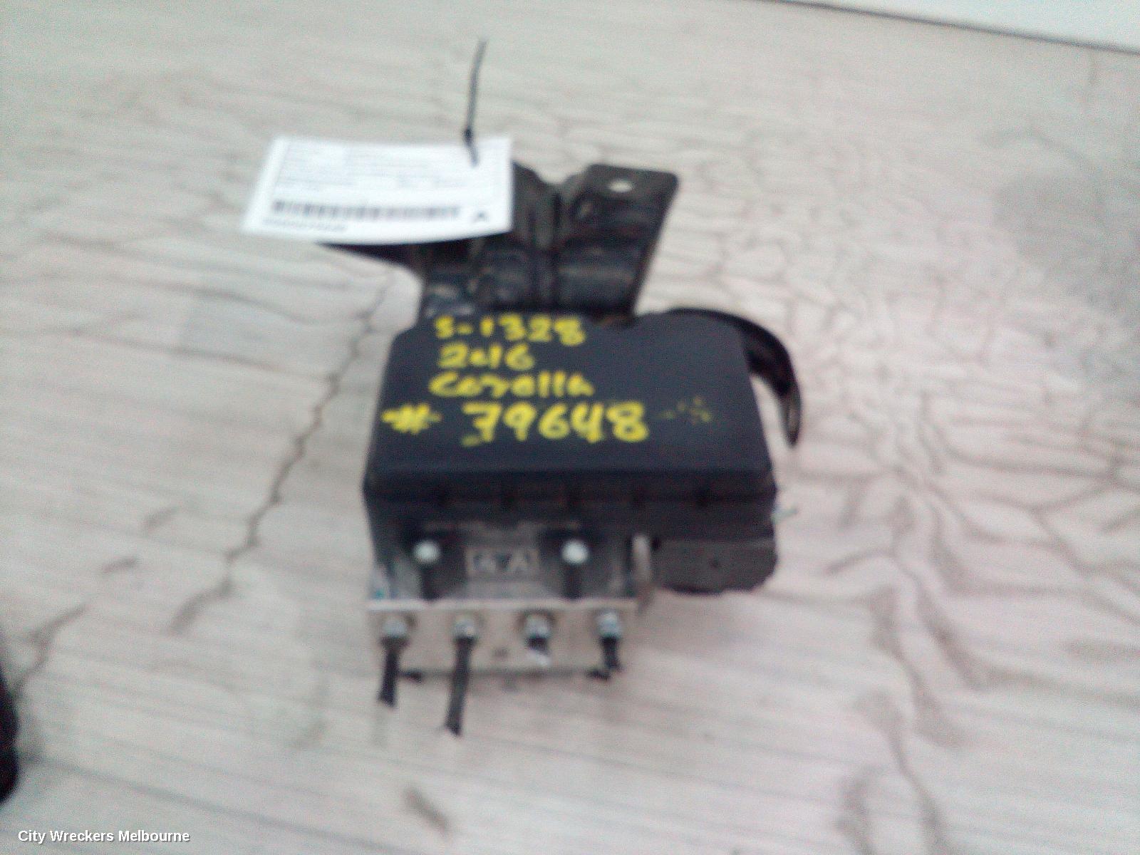 TOYOTA COROLLA ABS PUMP/MODULATOR, ZRE182R, HATCH, NON HYBRID, 03/2015 - 06/2018