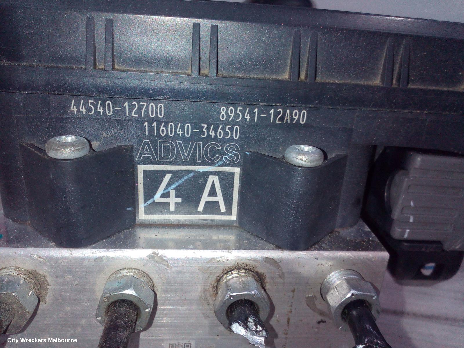 TOYOTA COROLLA ABS PUMP/MODULATOR, ZRE182R, HATCH, NON HYBRID, 03/2015 - 06/2018