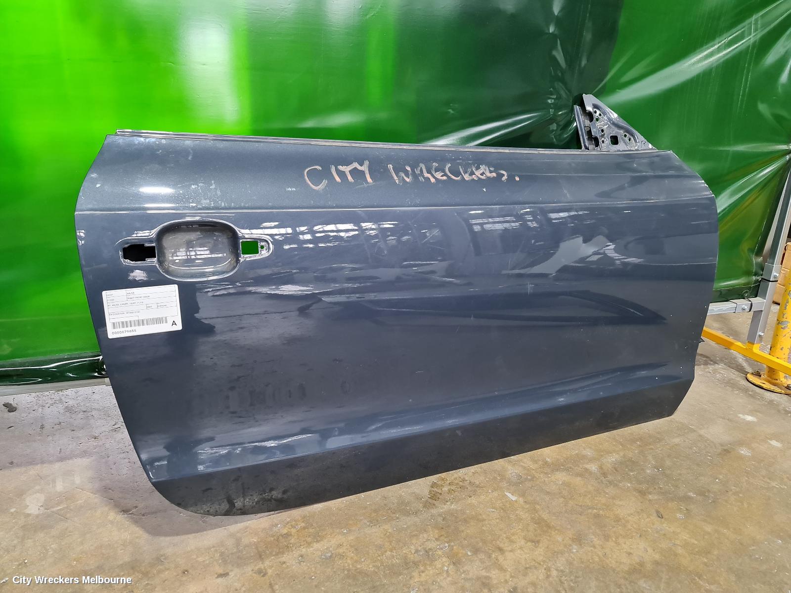 AUDI A5 RIGHT FRONT DOOR, 8T, A5/S5, COUPE, 10/2007 - 11/2016