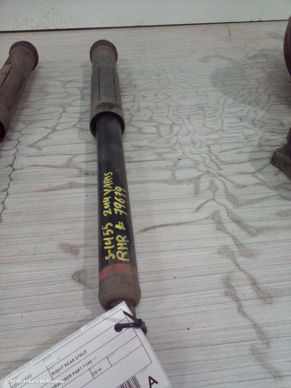 TOYOTA YARIS RIGHT REAR STRUT, ***USE SHOCK ABSORBER PART TYPE***