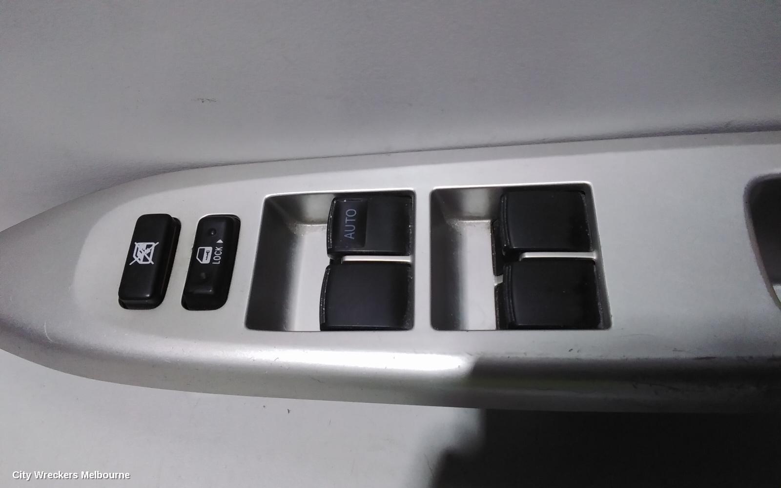 TOYOTA YARIS PWR DR WIND SWITCH, RH FRONT (MASTER SWITCH), 4 SWITCH TYPE, 5DR HATCH/SEDAN, NCP9#, 10/2005 ONWARDS