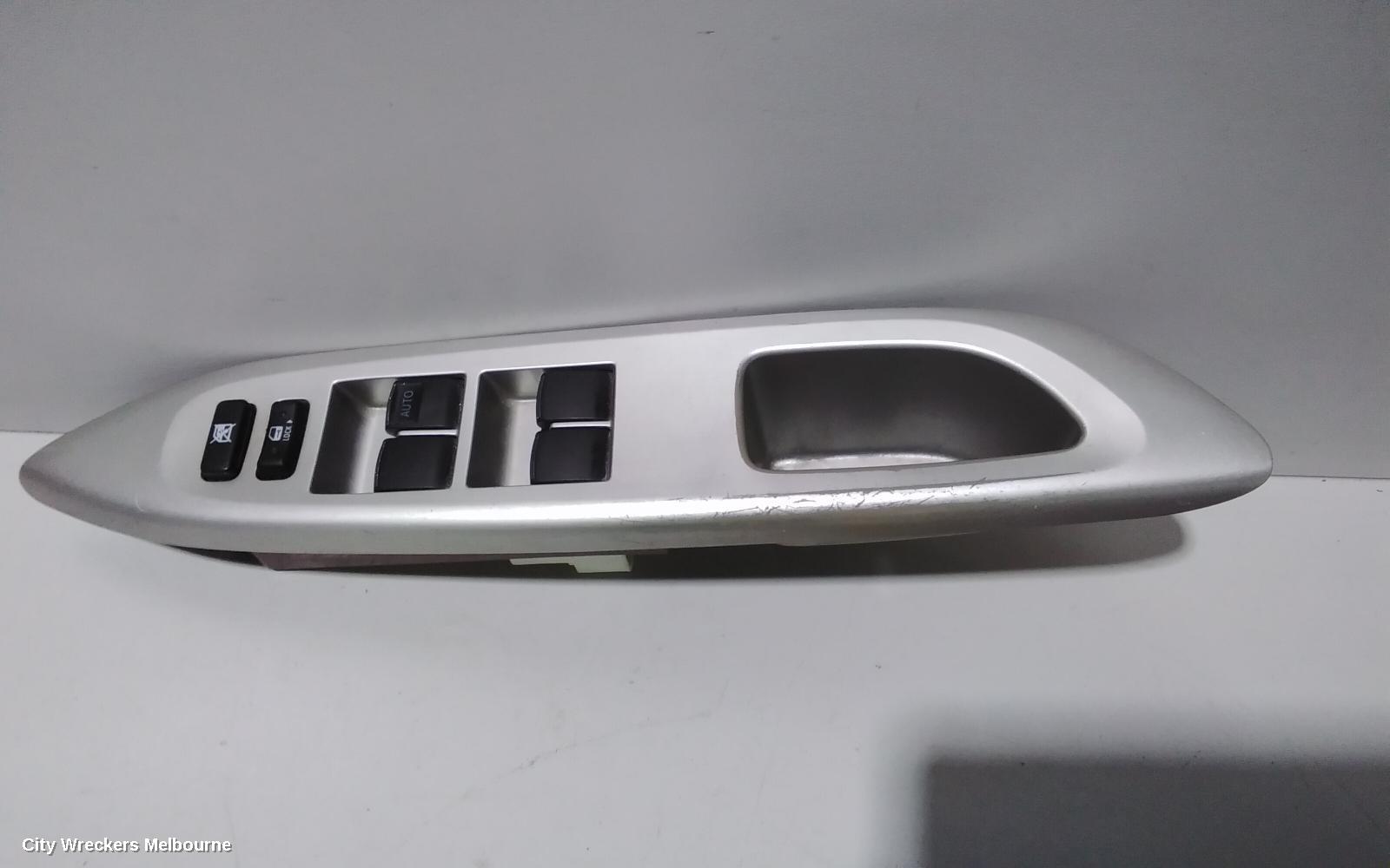 TOYOTA YARIS PWR DR WIND SWITCH, RH FRONT (MASTER SWITCH), 4 SWITCH TYPE, 5DR HATCH/SEDAN, NCP9#, 10/2005 ONWARDS