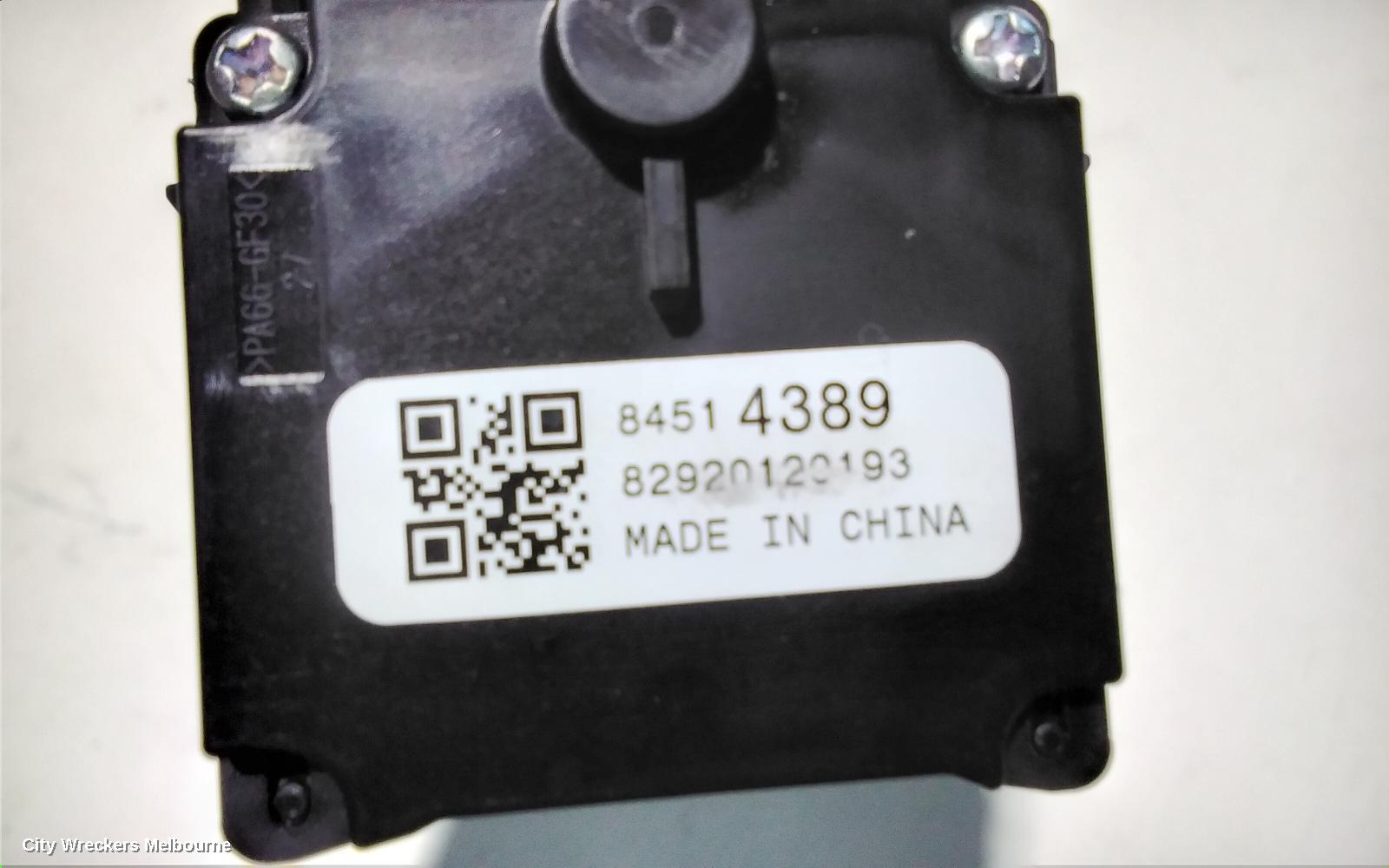HOLDEN COLORADO COMBINATION SWITCH, WIPER SWITCH, RG UTE, 01/2012 - 12/2020