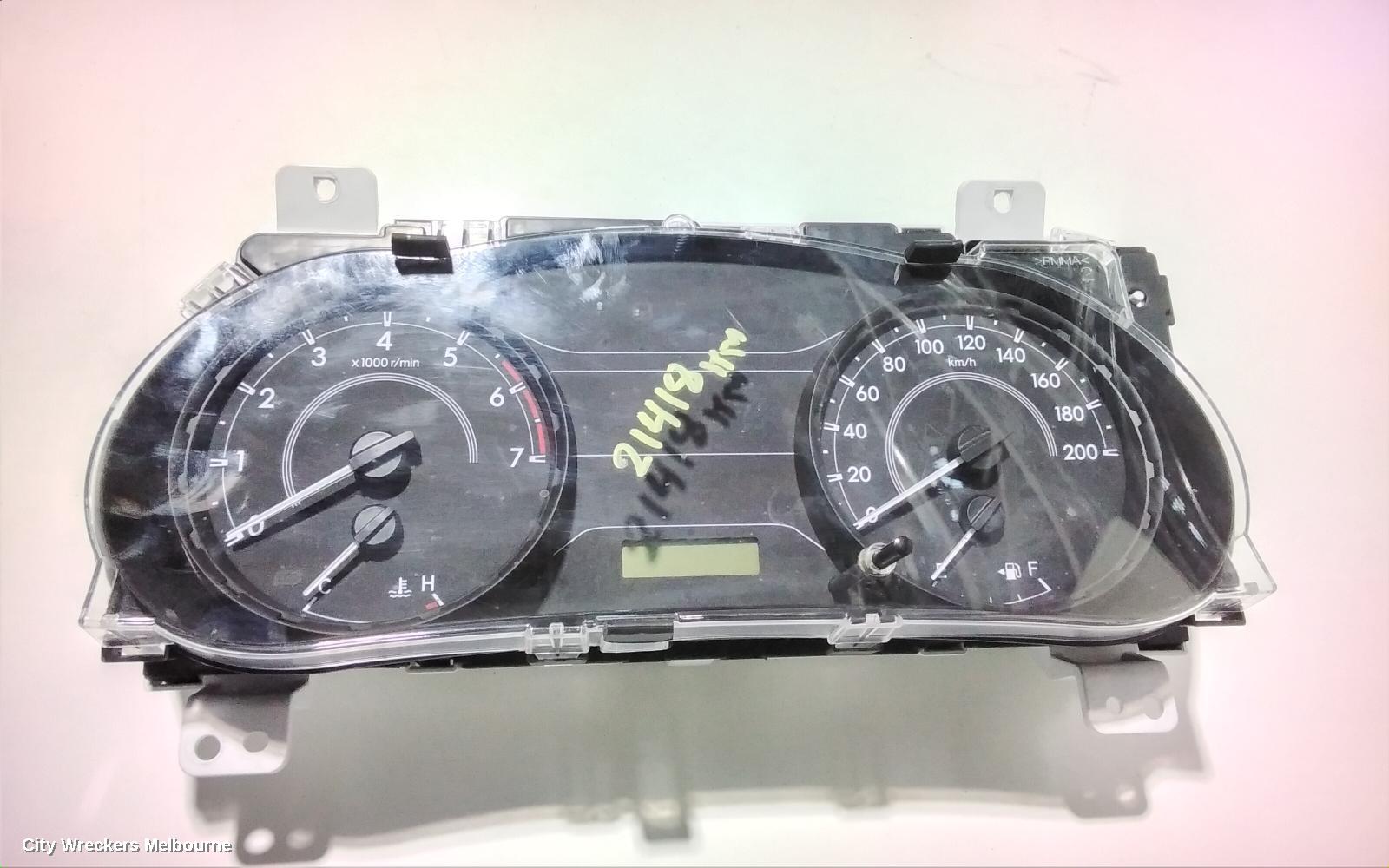 TOYOTA HILUX INSTRUMENT CLUSTER, INSTRUMENT CLUSTER, PETROL, MANUAL T/M, WORKMATE, 09/2015 - 08/2019