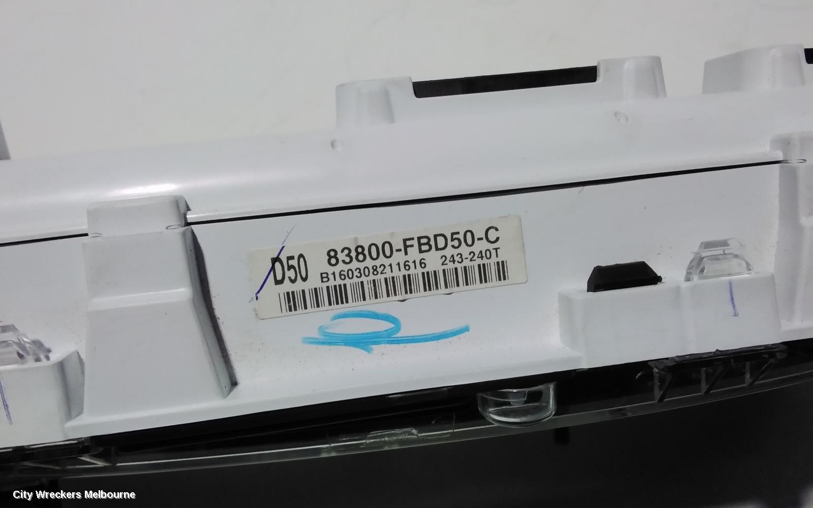 TOYOTA HILUX INSTRUMENT CLUSTER, INSTRUMENT CLUSTER, PETROL, MANUAL T/M, WORKMATE, 09/2015 - 08/2019