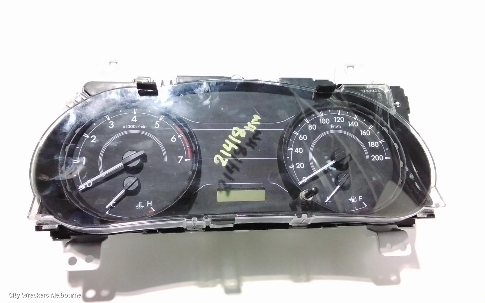 TOYOTA HILUX INSTRUMENT CLUSTER, INSTRUMENT CLUSTER, PETROL, MANUAL T/M, WORKMATE, 09/2015 - 08/2019