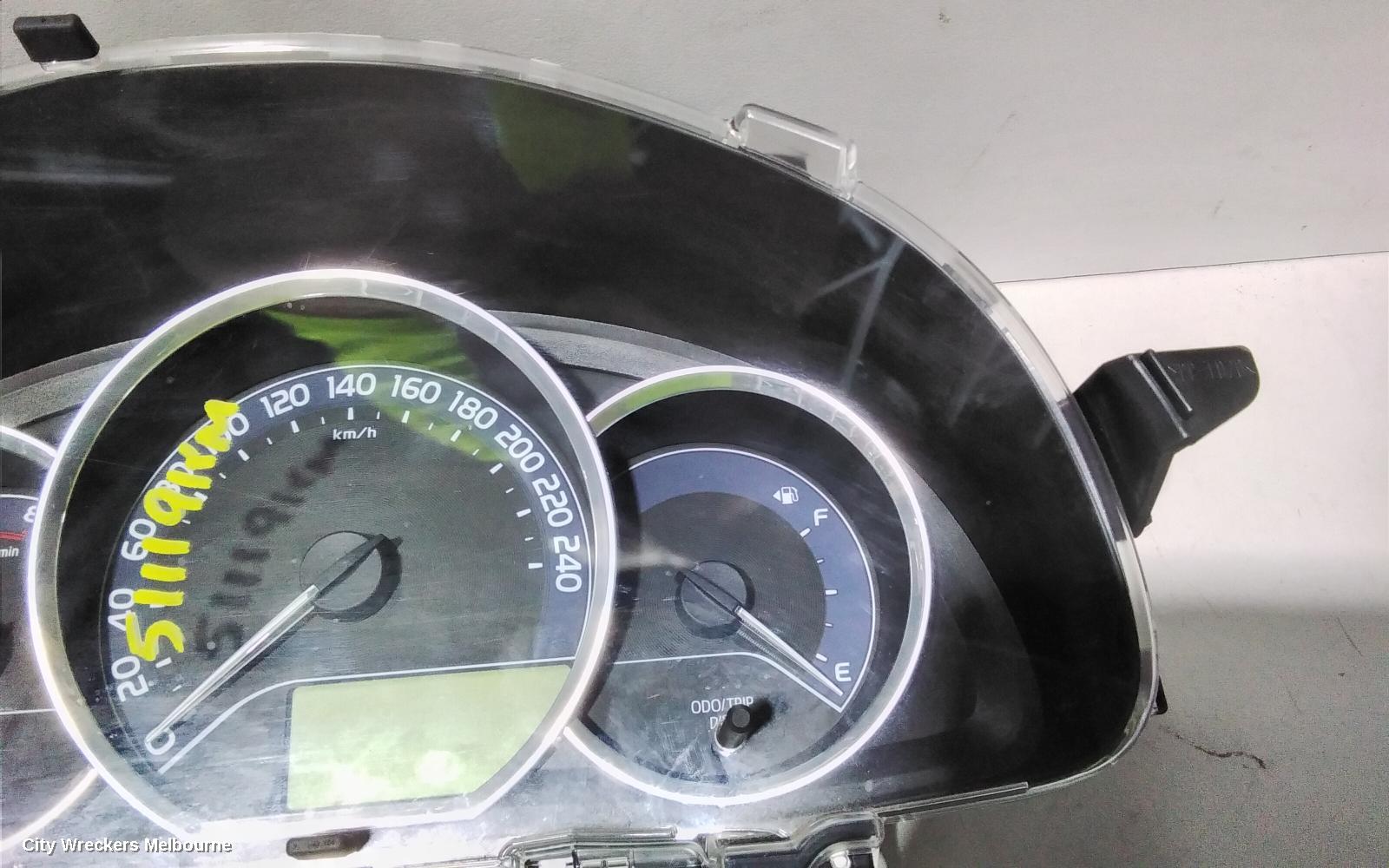 TOYOTA COROLLA INSTRUMENT CLUSTER, 1.8, 2ZR-FE, AUTO T/M, ASCENT/ASCENT SPORT, ZRE182R, HATCH, 06/2015 - 06/2018