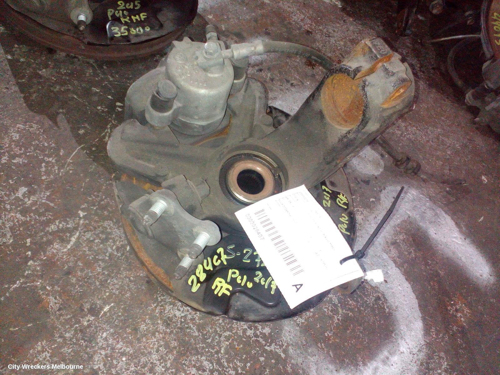 VOLKSWAGEN POLO RIGHT FRONT HUB ASSEMBLY, 6R, NON GTI TYPE, 05/2010 - 09/2017