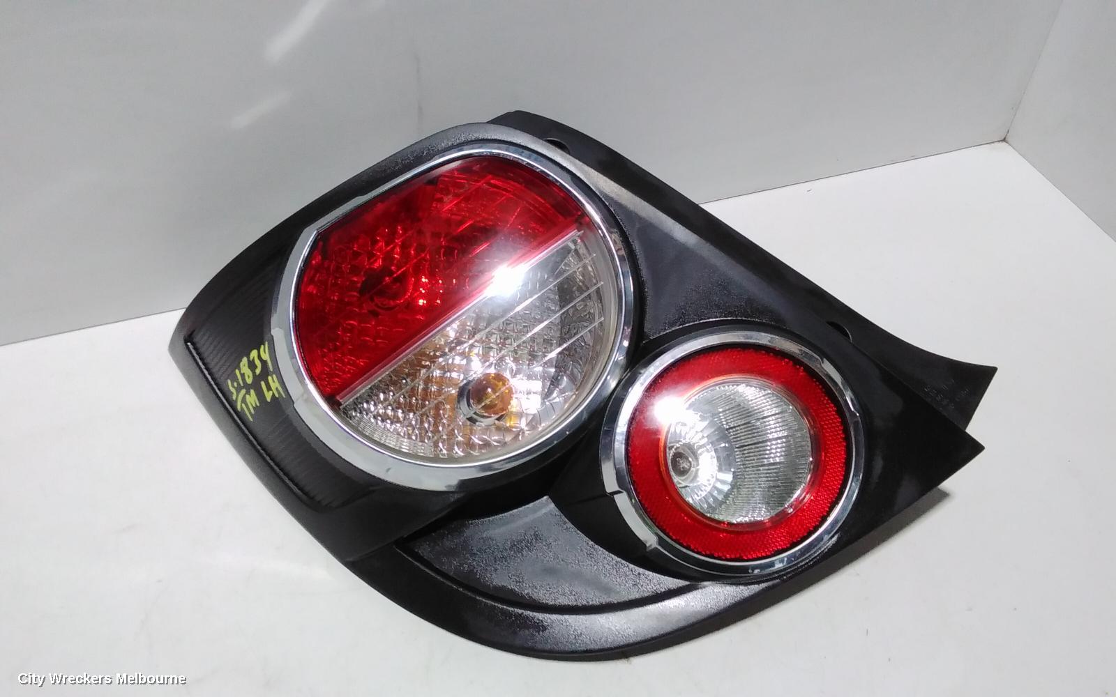 HOLDEN BARINA LEFT TAILLIGHT, TM, HATCH, 11/2011 - 08/2016