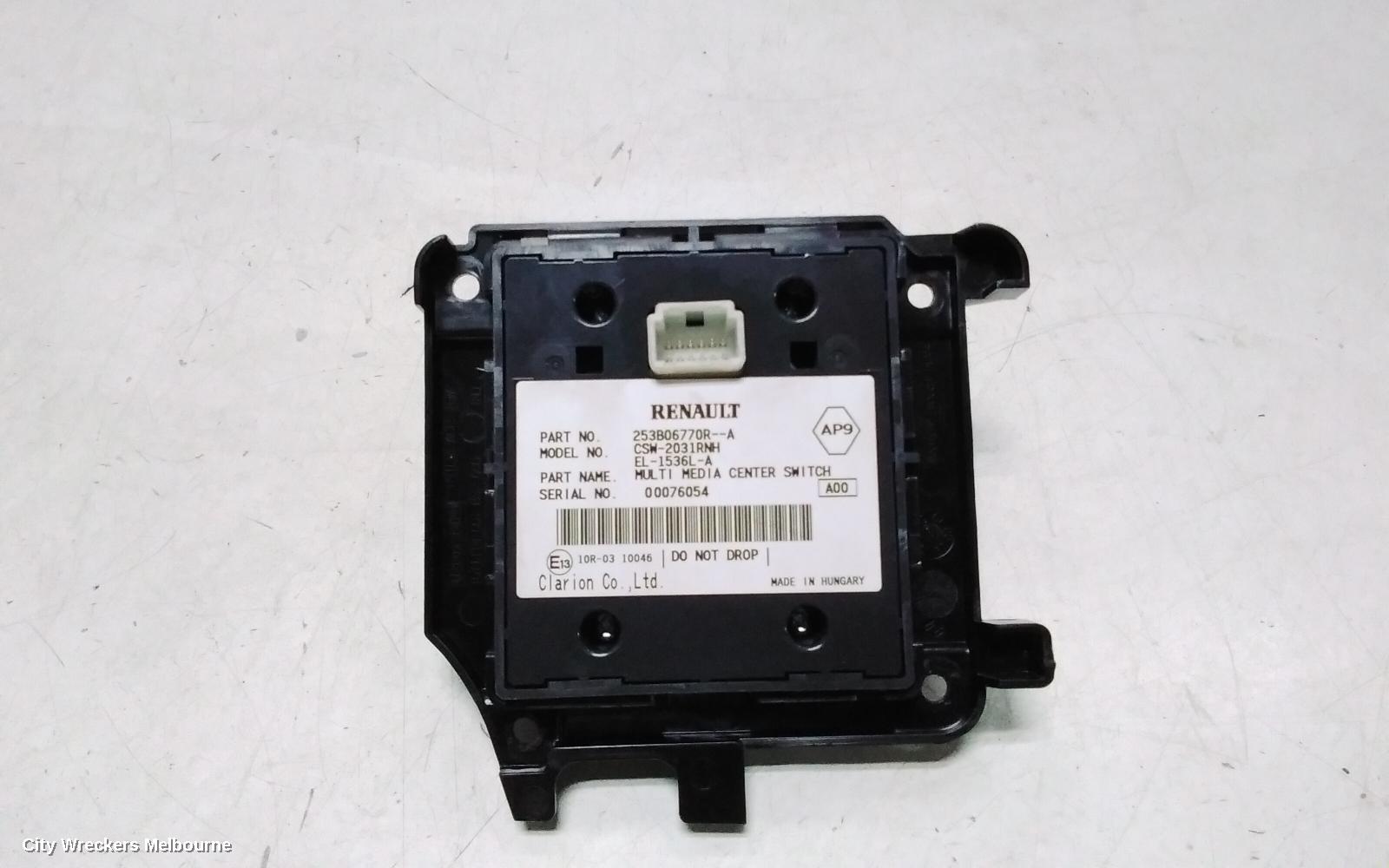 RENAULT MEGANE, X32/X95, 09/2010 - 05/2016, MMI CONTROL: 120846