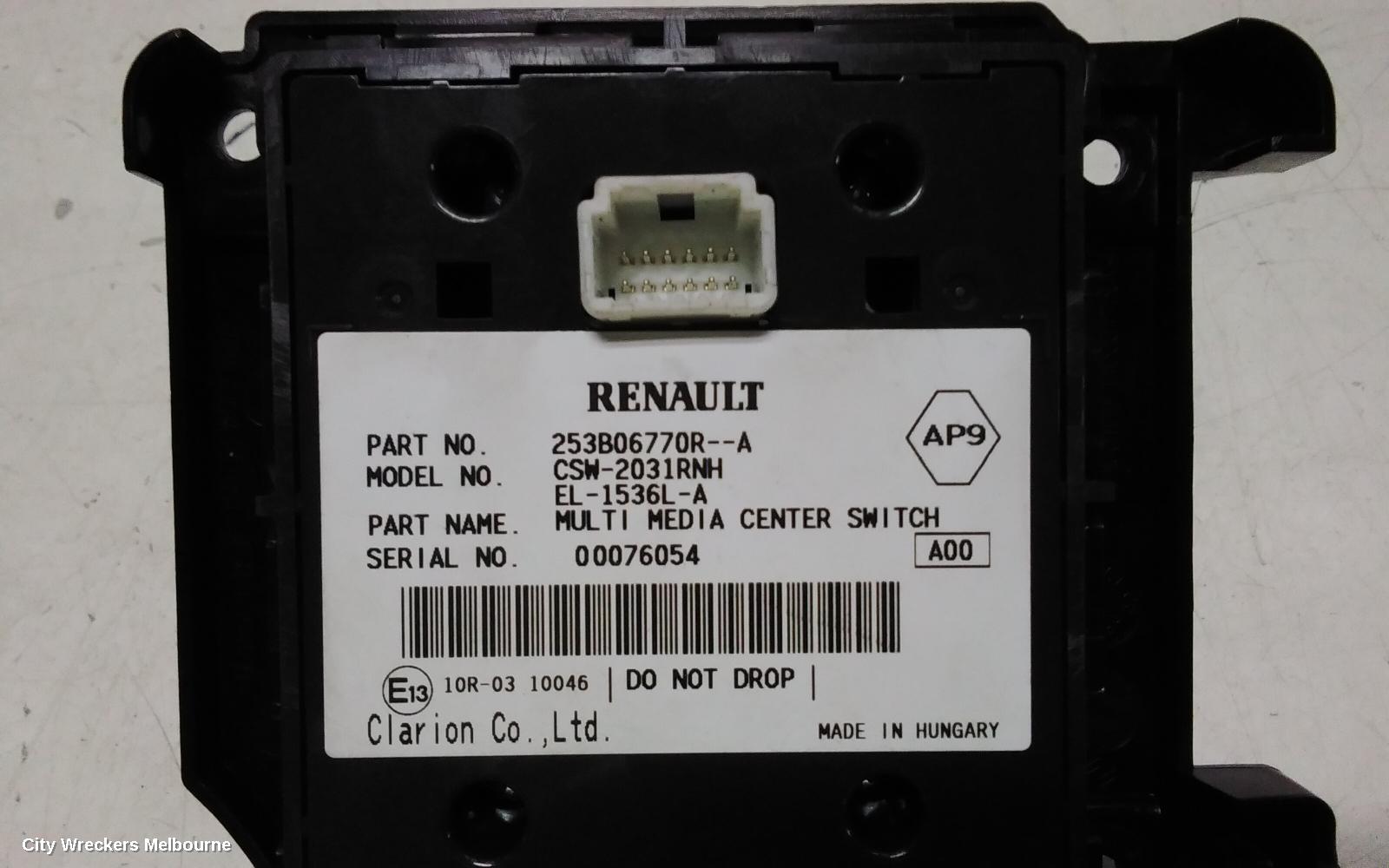 RENAULT MEGANE, X32/X95, 09/2010 - 05/2016, MMI CONTROL: 120846