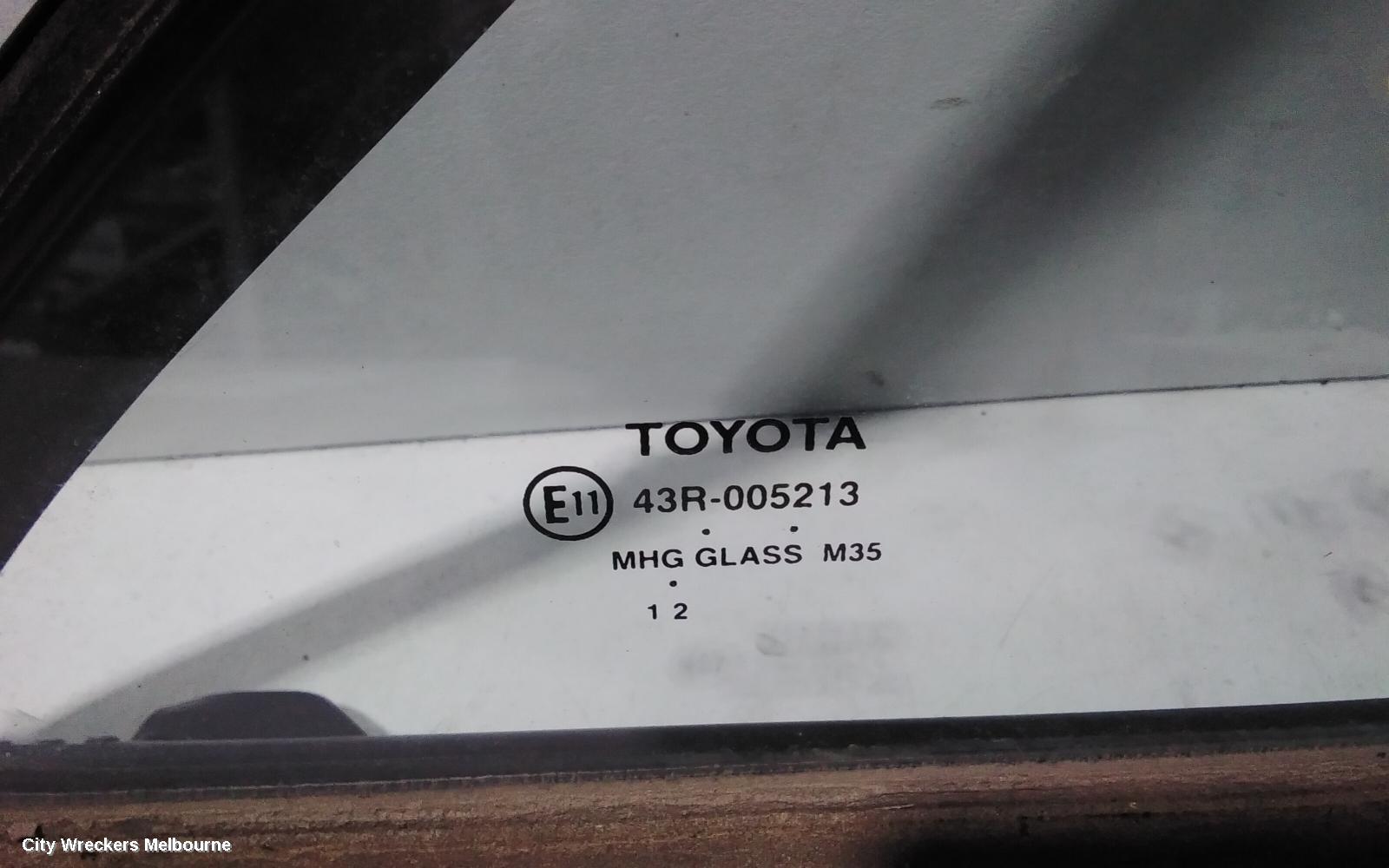 TOYOTA CAMRY RIGHT REAR 1/4 DOOR GLASS, ASV50/AVV50, 12/2011 - 05/2015