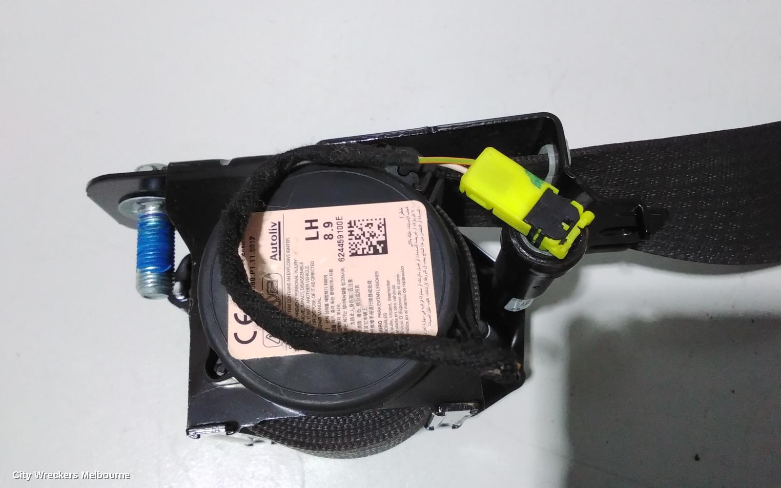 HOLDEN COLORADO SEATBELT/STALK, LH FRONT, SEAT BELT ONLY, DUAL CAB, RG, 01/2012 - 06/2016