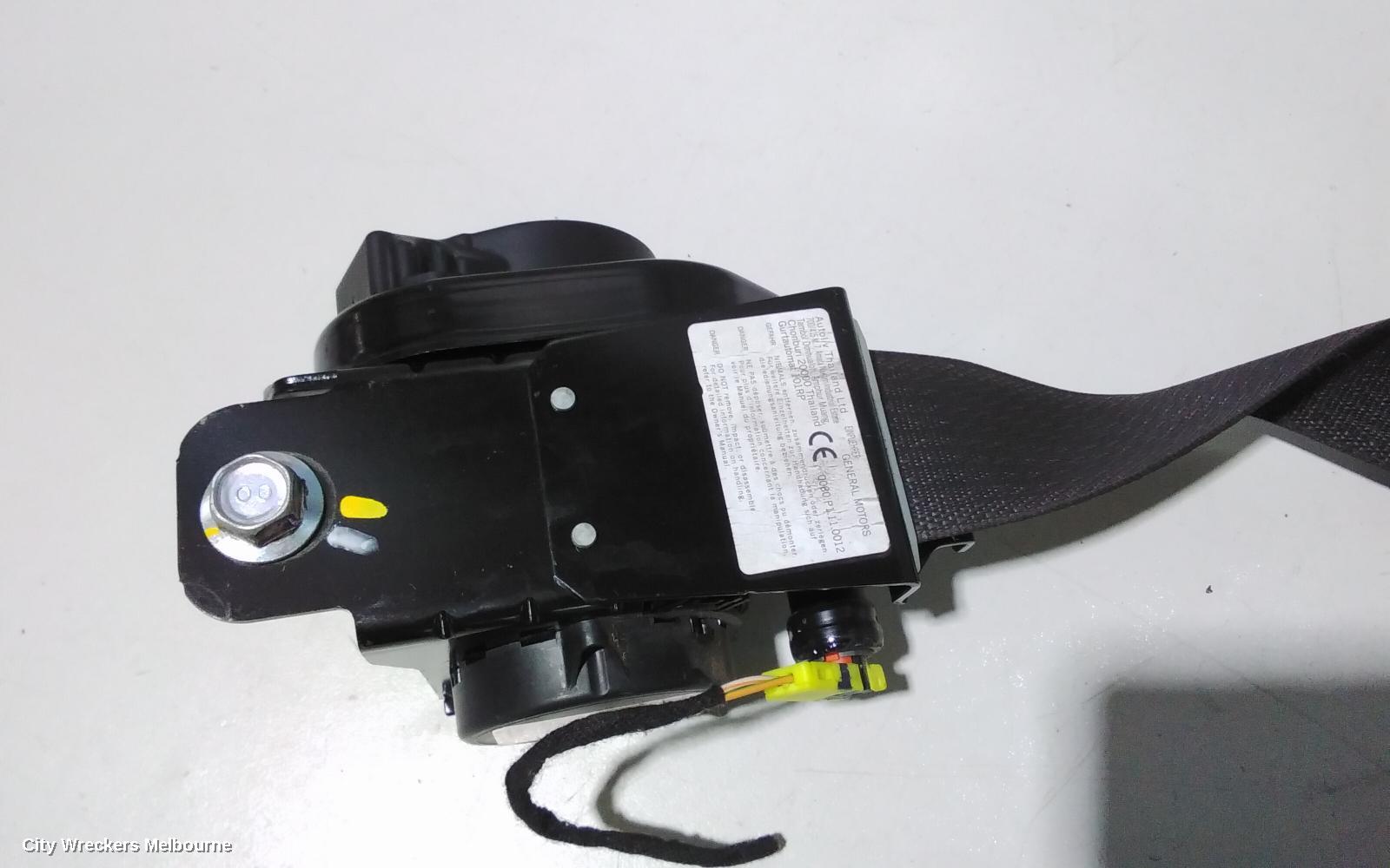 HOLDEN COLORADO SEATBELT/STALK, LH FRONT, SEAT BELT ONLY, DUAL CAB, RG, 01/2012 - 06/2016