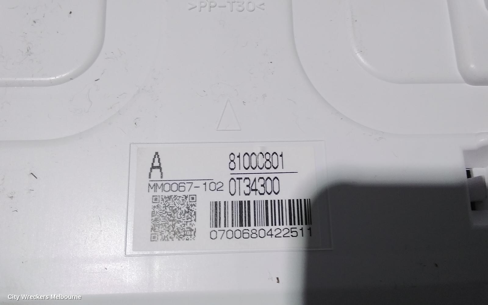 MITSUBISHI ASX INSTRUMENT CLUSTER, PETROL, AUTO T/M, XA-XC, 07/2010 ONWARDS