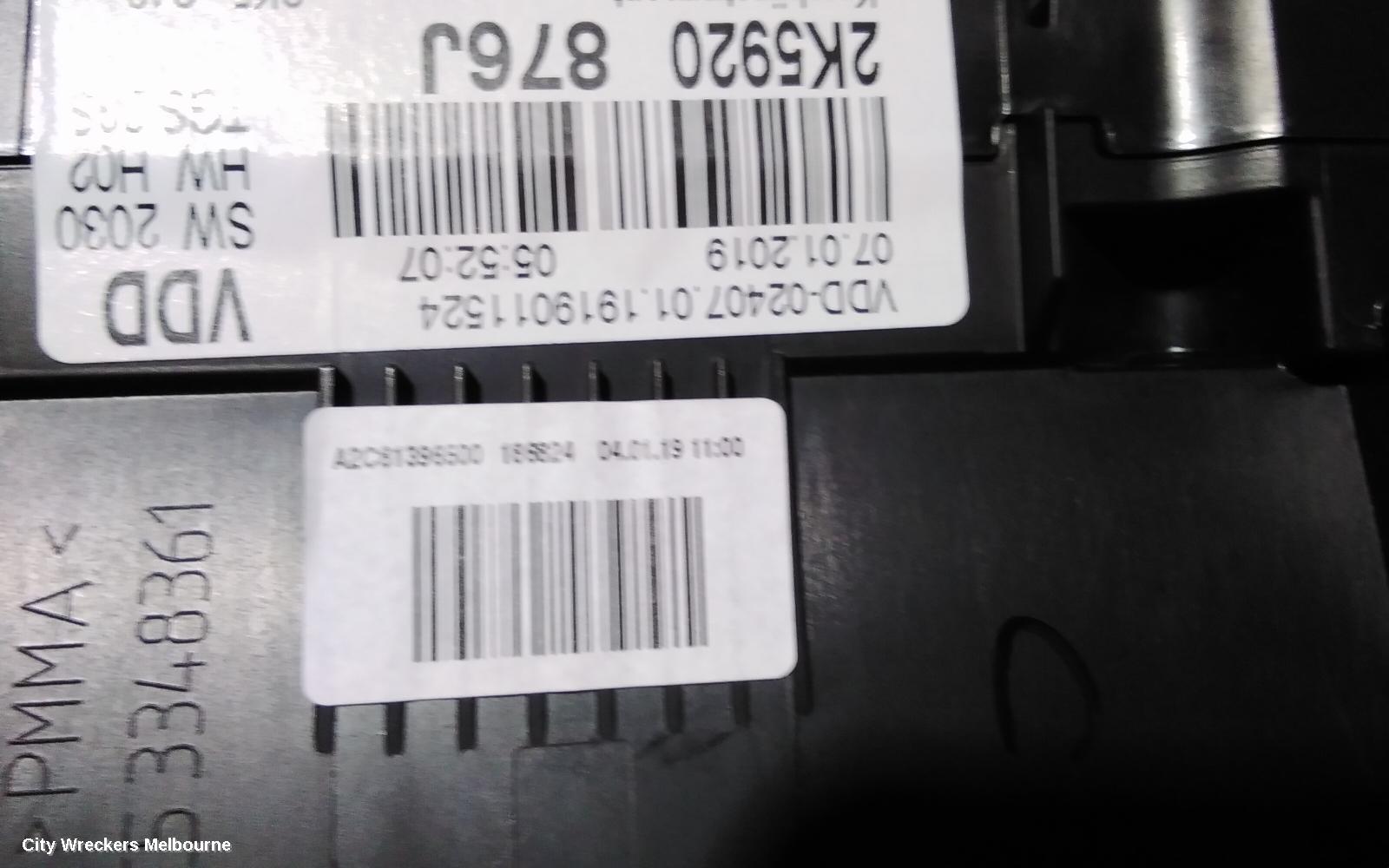 VOLKSWAGEN CADDY INSTRUMENT CLUSTER, PETROL, 2KN, 12/2015 - 02/2021