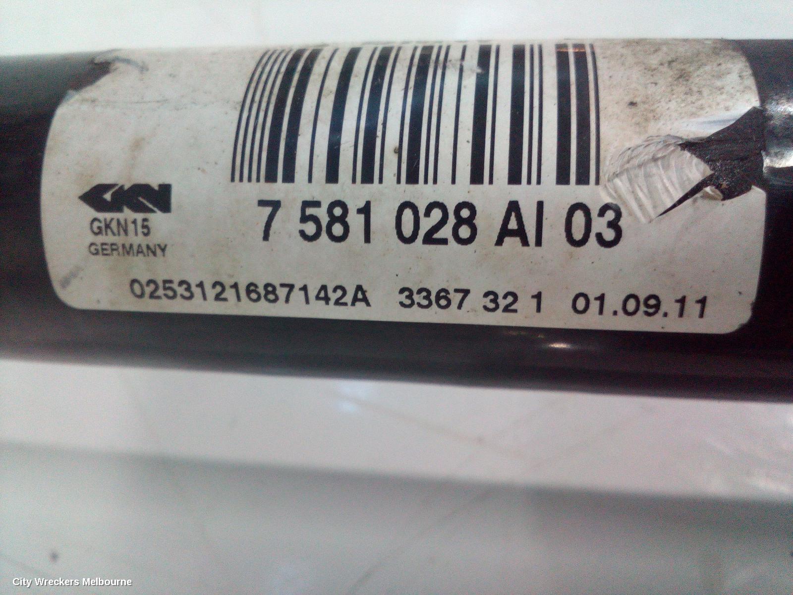 BMW 5 SERIES RIGHT DRIVESHAFT, F10/F11, 05/2010 - 01/2017
