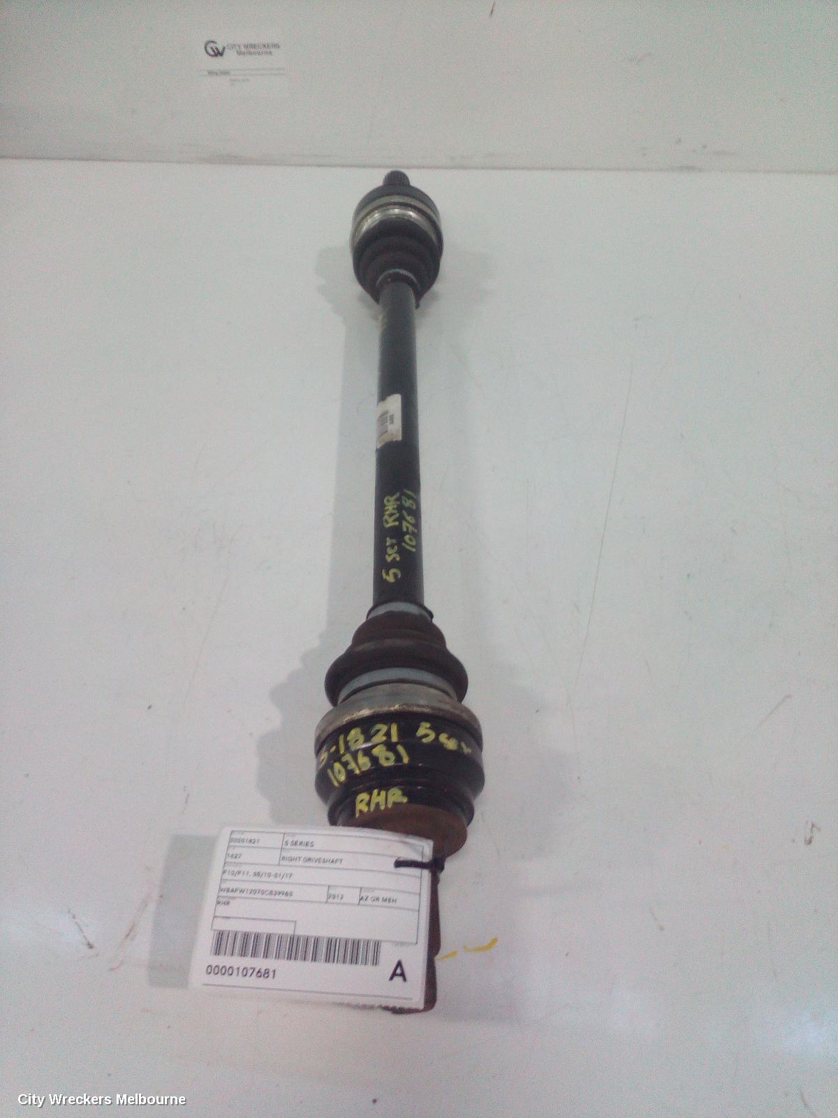 BMW 5 SERIES RIGHT DRIVESHAFT, F10/F11, 05/2010 - 01/2017