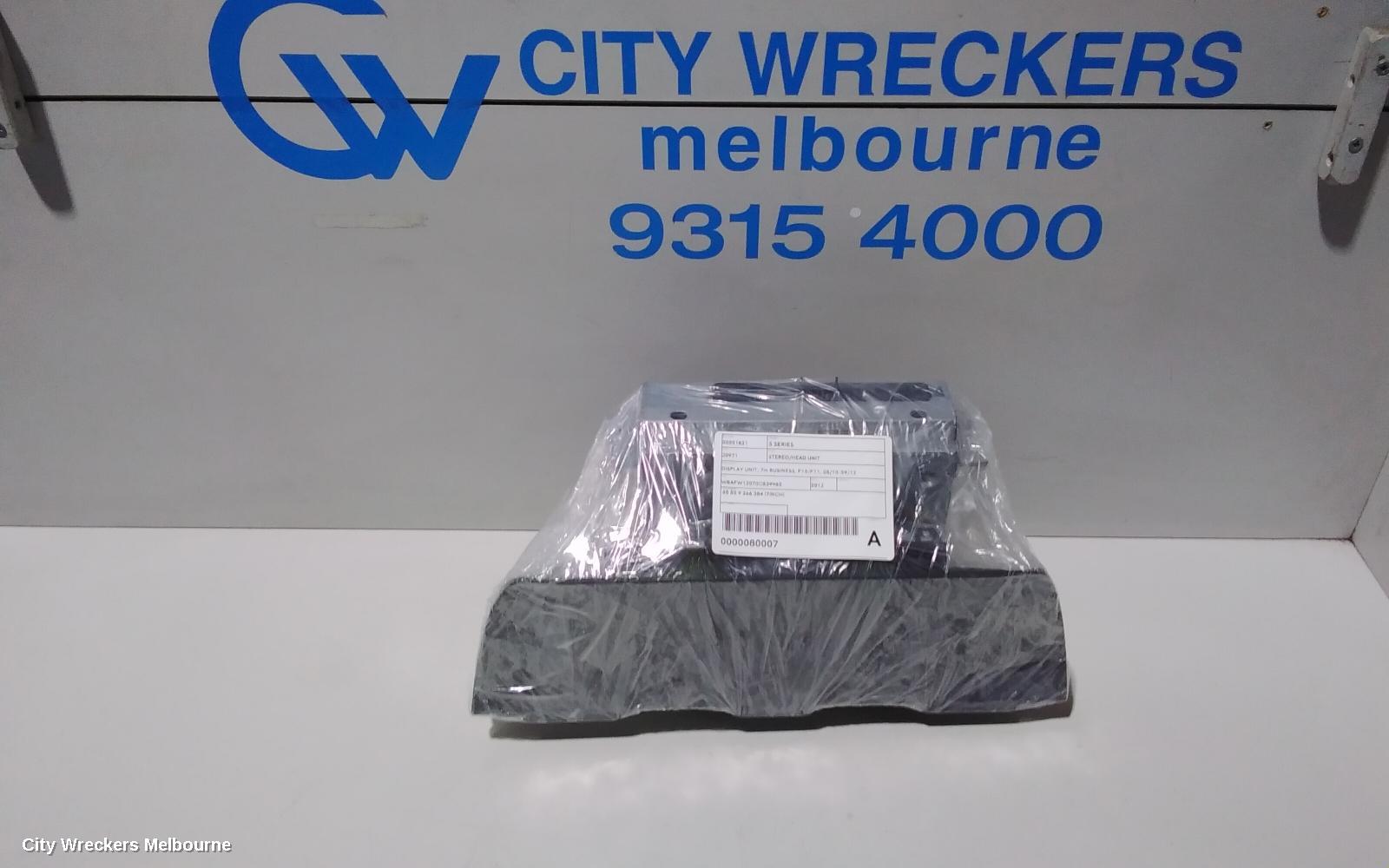 BMW 5 SERIES RADIO/CD/DVD/SAT/TV, DISPLAY UNIT, 7IN BUSINESS, F10/F11, 05/2010 - 09/2012