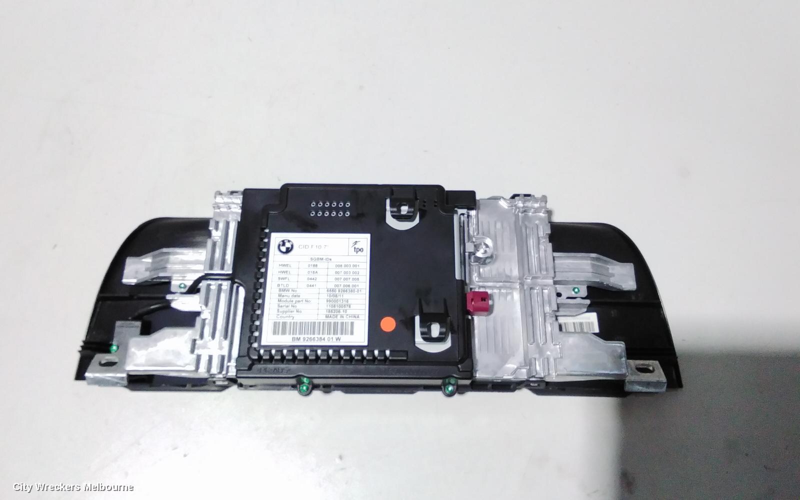 BMW 5 SERIES RADIO/CD/DVD/SAT/TV, DISPLAY UNIT, 7IN BUSINESS, F10/F11, 05/2010 - 09/2012