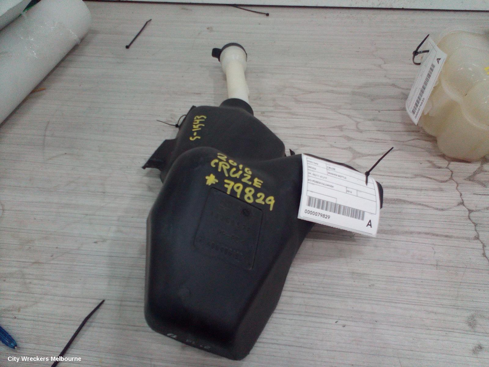 HOLDEN CRUZE WASHER BOTTLE, JH, SEDAN, 03/2011 - 01/2017