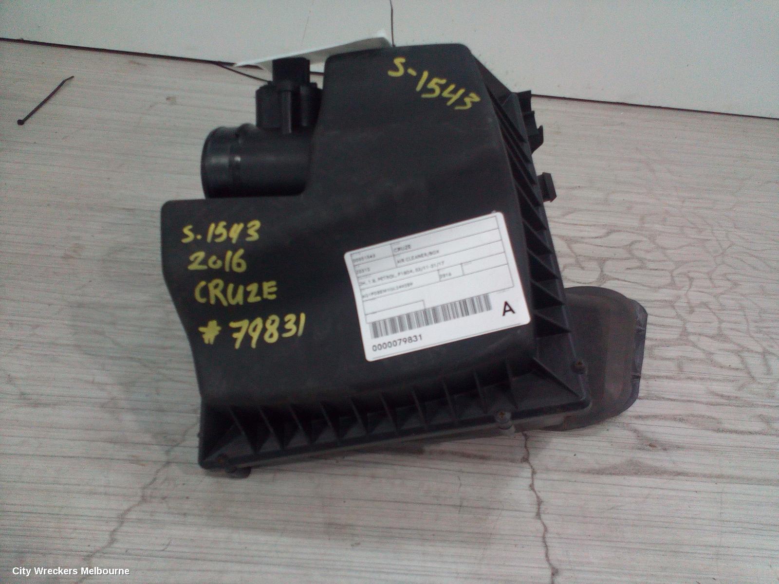 HOLDEN CRUZE AIR CLEANER/BOX, JH, 1.8, PETROL, F18D4, 03/2011 - 01/2017