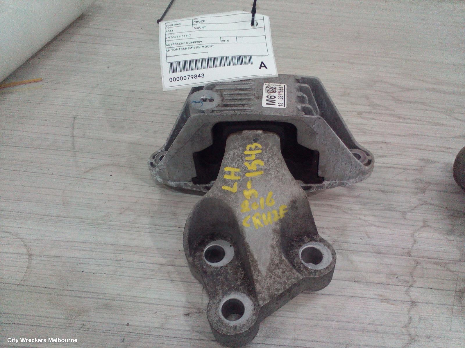 HOLDEN CRUZE MOUNT, JH 03/2011 - 01/2017