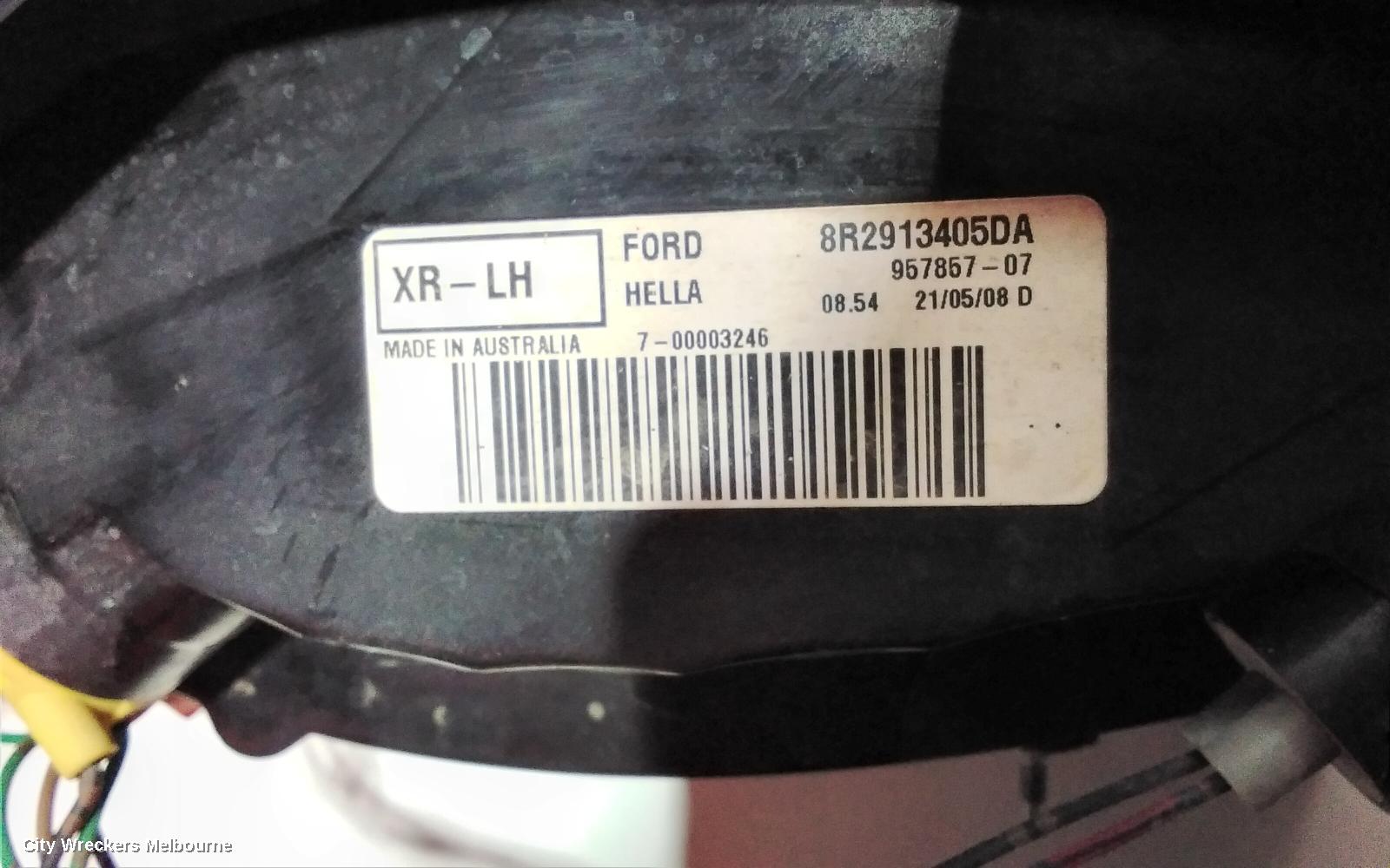FORD FALCON LEFT TAILLIGHT, FG MKI-MKII, SEDAN, XR6/XR8, 05/2008 - 10/2014