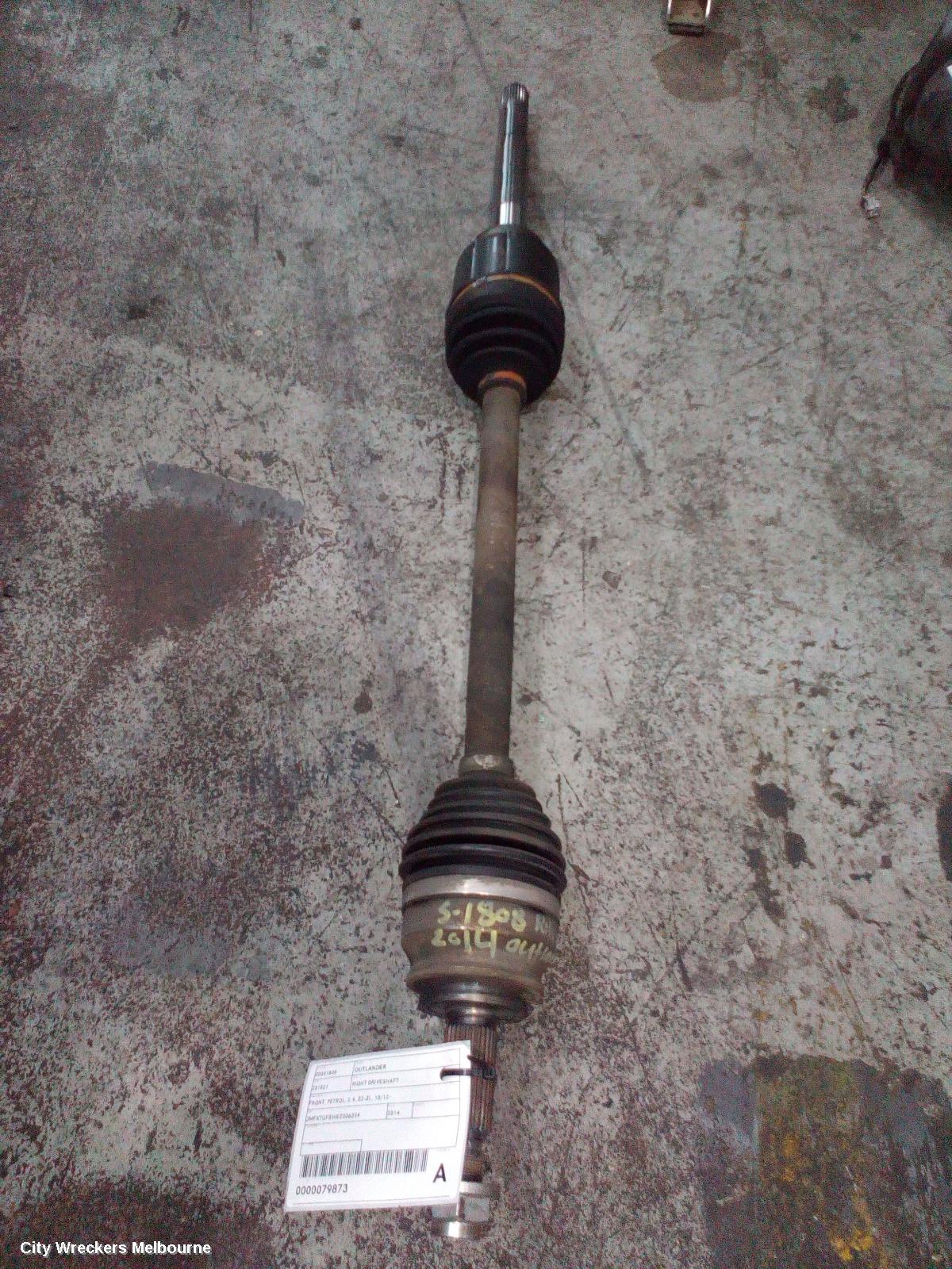 MITSUBISHI OUTLANDER RIGHT DRIVESHAFT, FRONT, AWD, PETROL, 2.4, ZJ-ZL, 10/2012 - 07/2021