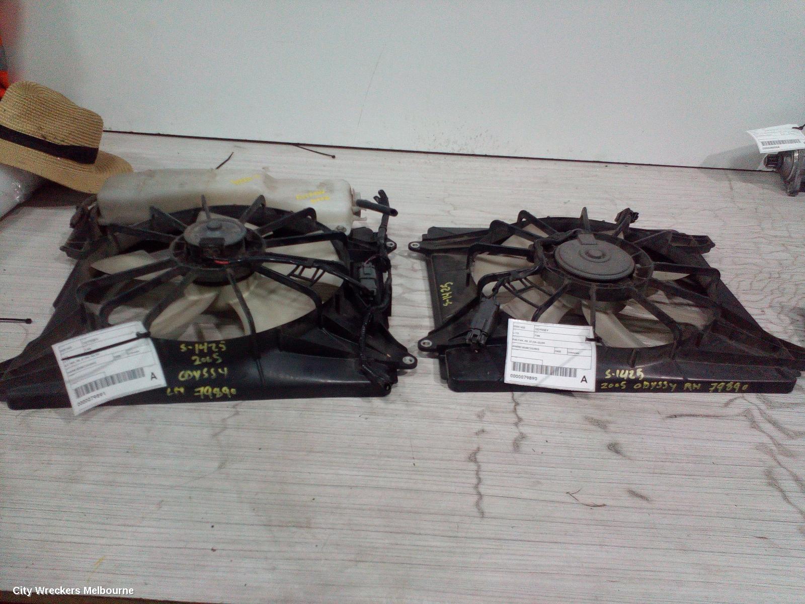 HONDA ODYSSEY FAN, RAD FAN, RB, 07/2004 - 03/2009