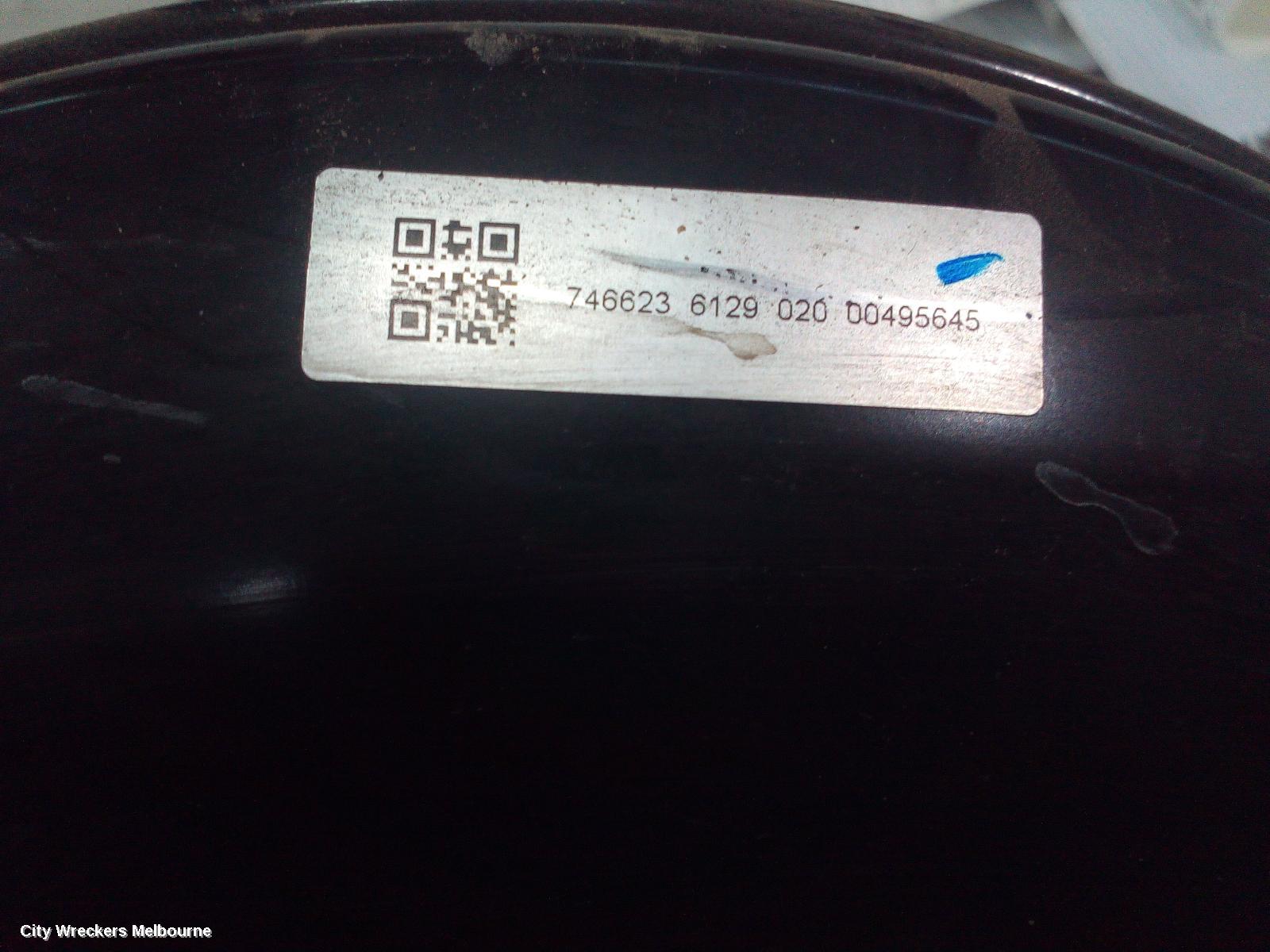 HOLDEN COLORADO BRAKE BOOSTER, RG/RG 7, MANUAL T/M, 01/2012 - 12/2020