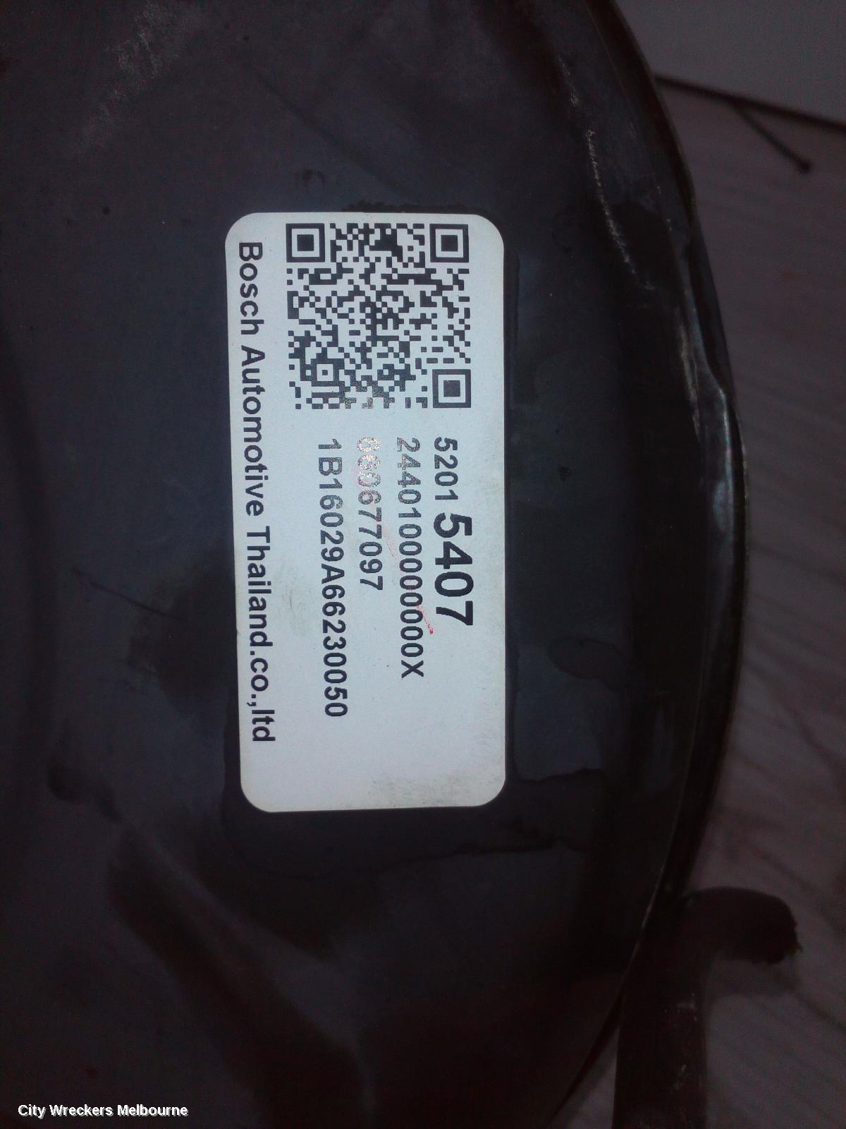 HOLDEN COLORADO BRAKE BOOSTER, RG/RG 7, MANUAL T/M, 01/2012 - 12/2020