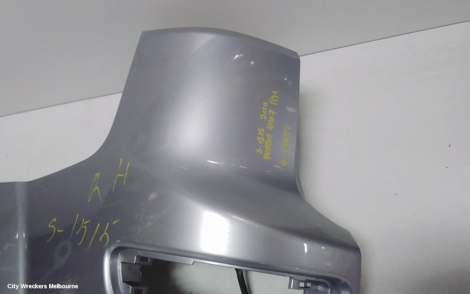 PEUGEOT 4007 REAR BUMPER, GS, UPPER (LH SIDE), W/ PARK SENSOR TYPE, 10/2009 - 08/2013