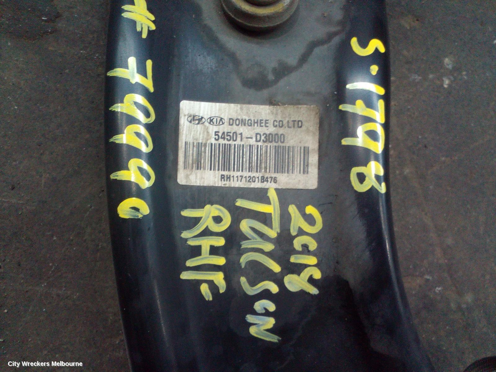 HYUNDAI TUCSON RIGHT FRONT LOWER CONTROL ARM, TL, KOREAN BUILT (VIN KMHJ), 07/2015 - 06/2018